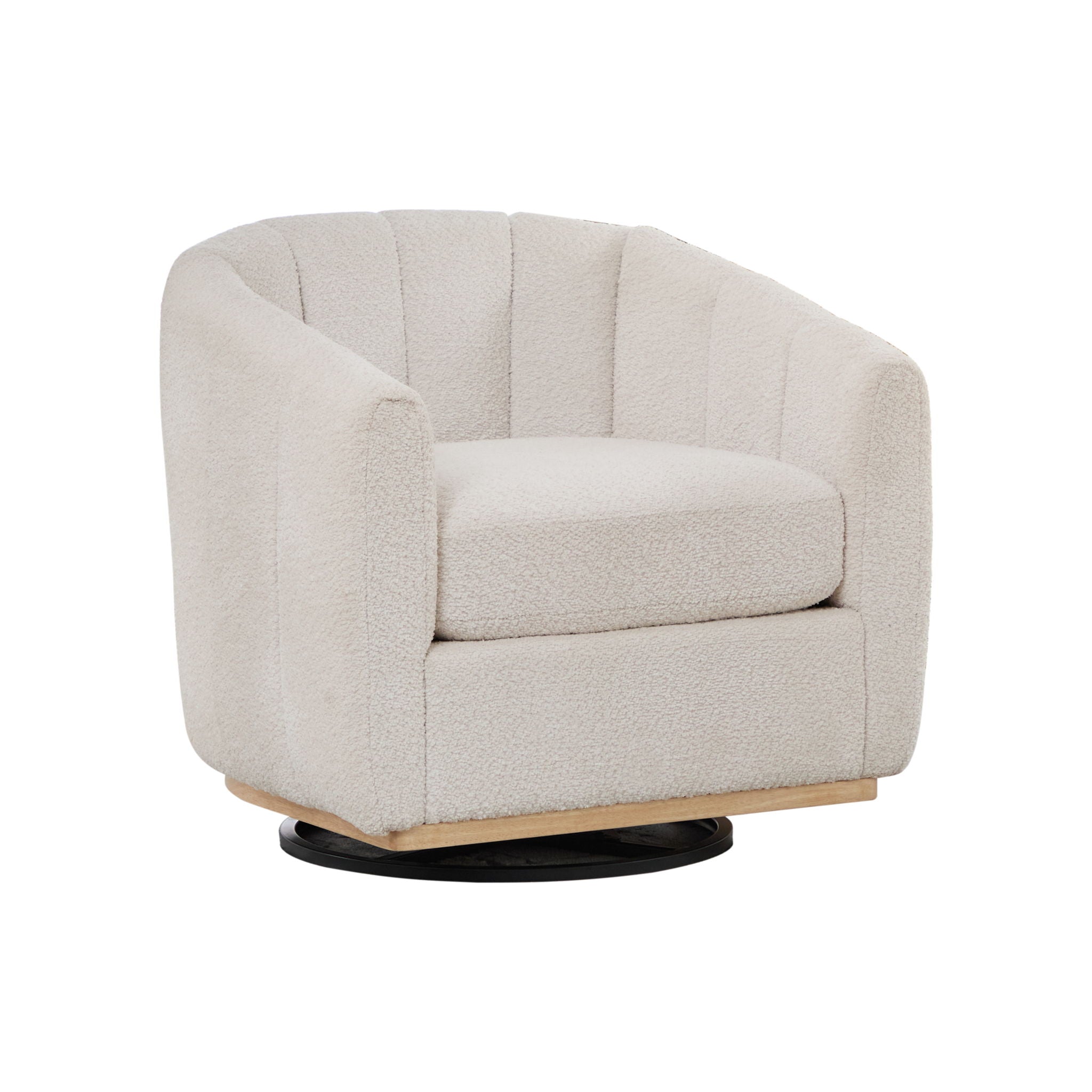 360° Swivel Upholstered Barrel Chair - Best Buy Furniture