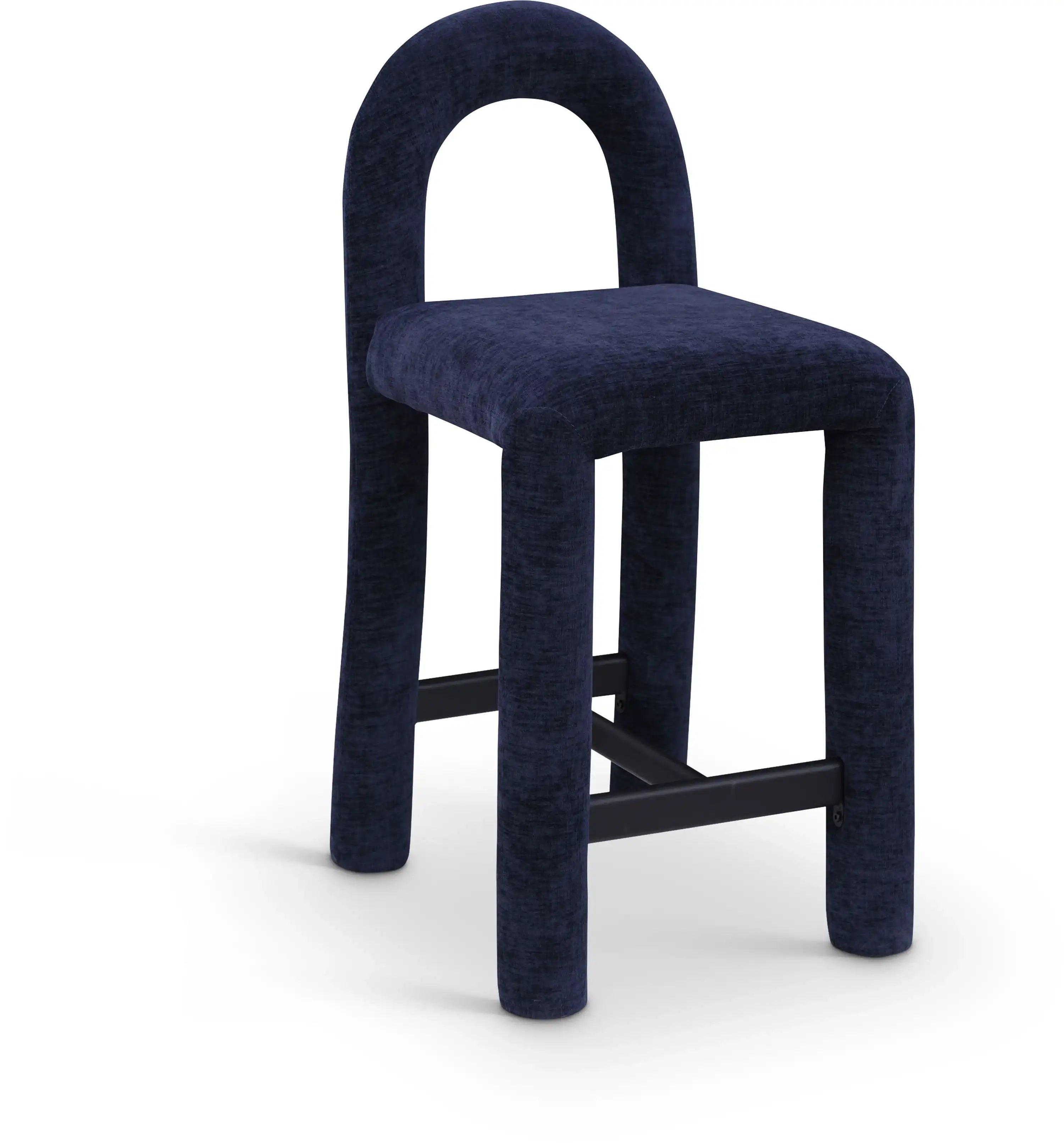 Amari - Chenille Fabric Stool - Best Buy Furniture