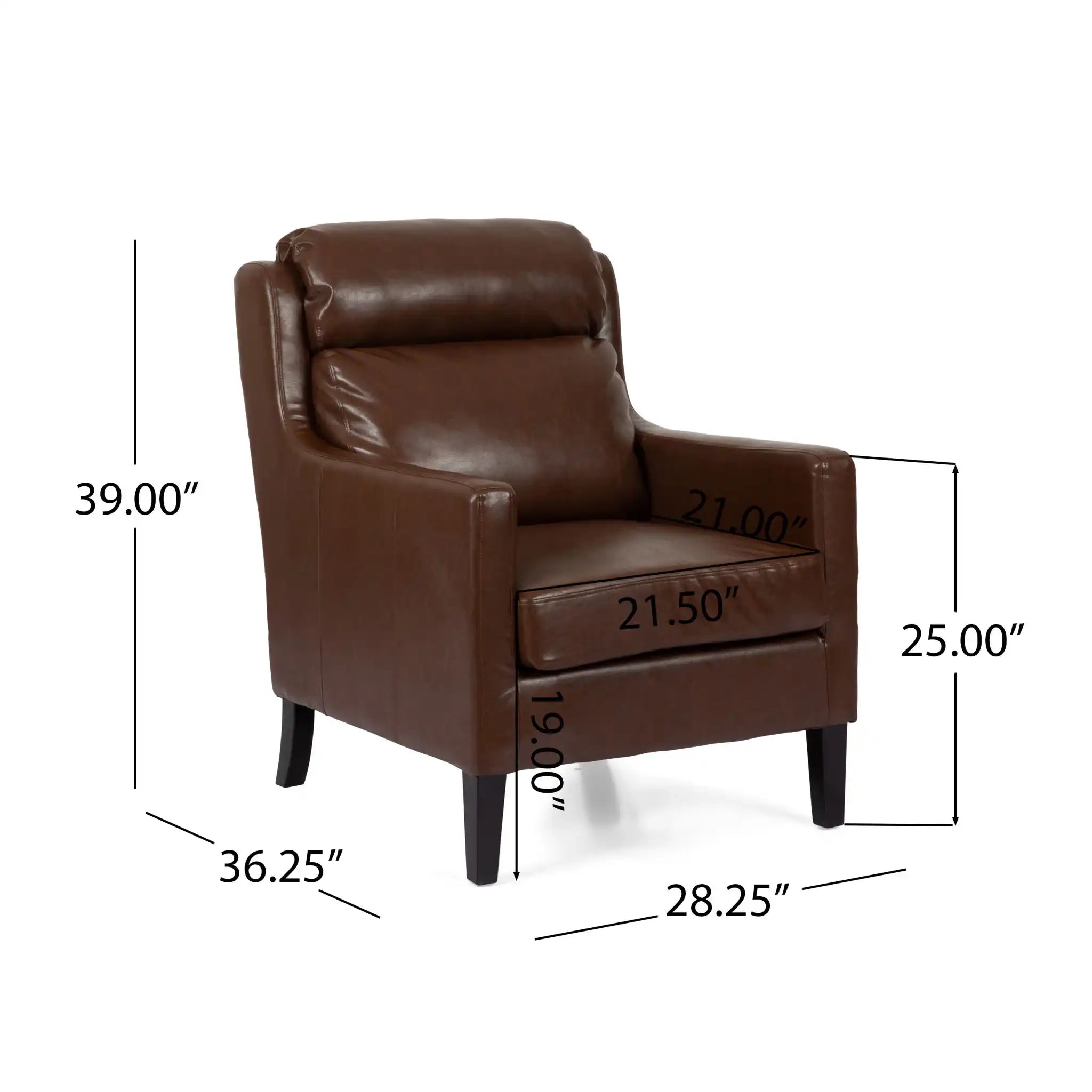 Contemporary Club Chair With Upholstered Fabric And Rubberwood Legs - Best Buy Furniture
