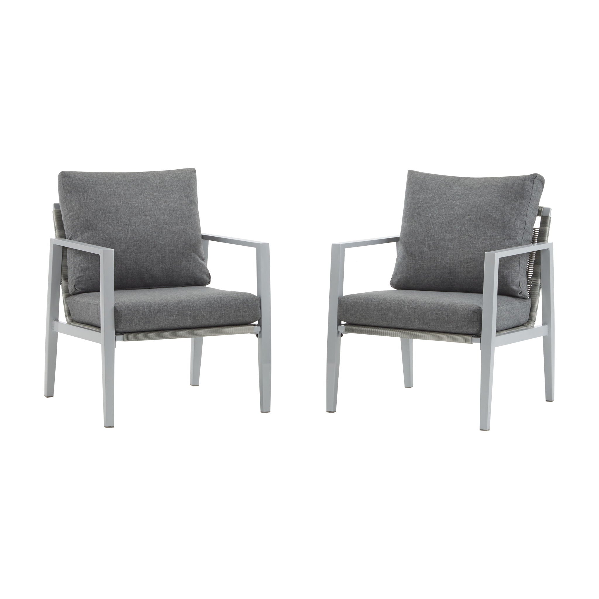 Modern Lounge Chair With Rope Accents And Cushions - Best Buy Furniture