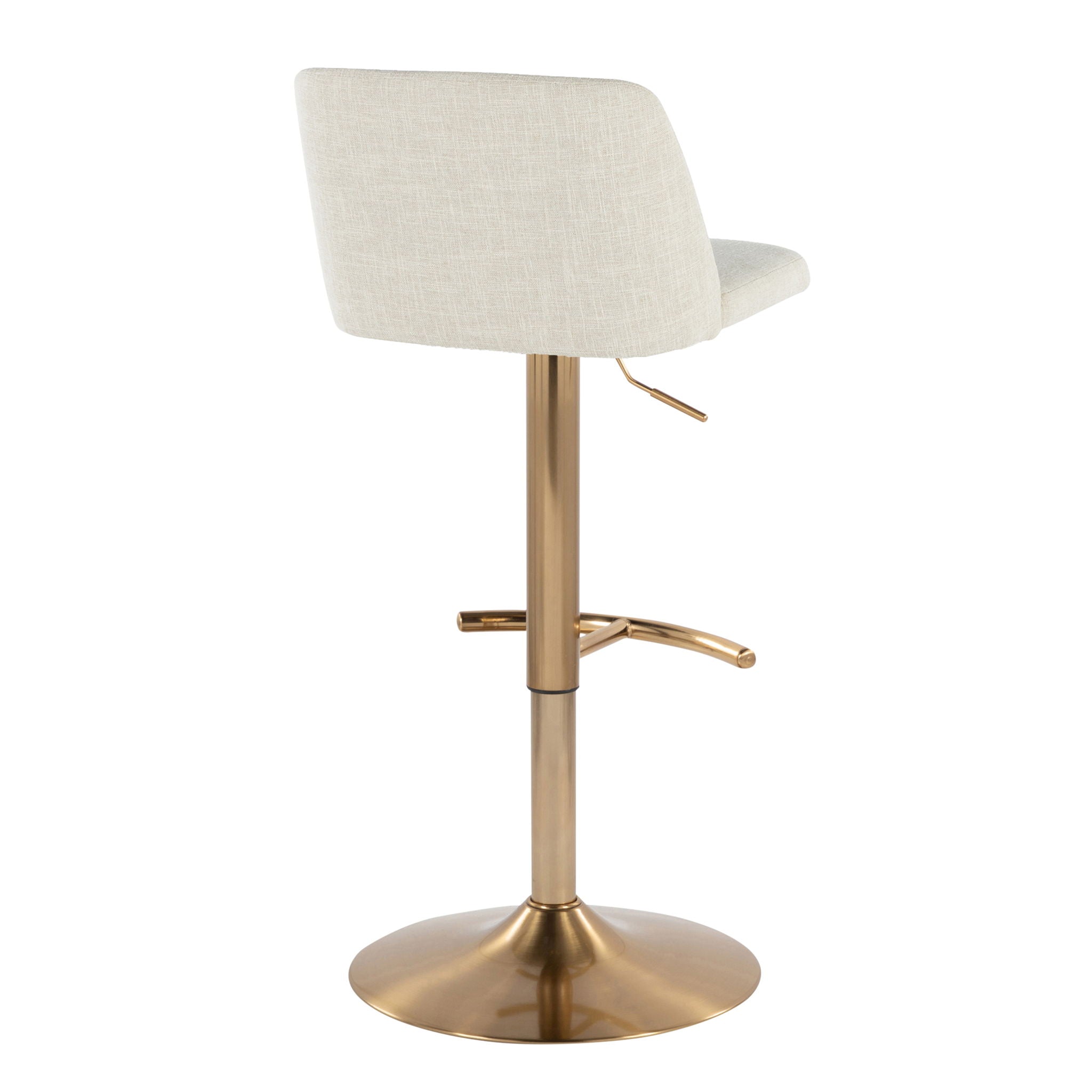 Toriano - Contemporary Adjustable Barstool Swivel With Rounded T Footrest (Set of 2) - Best Buy Furniture