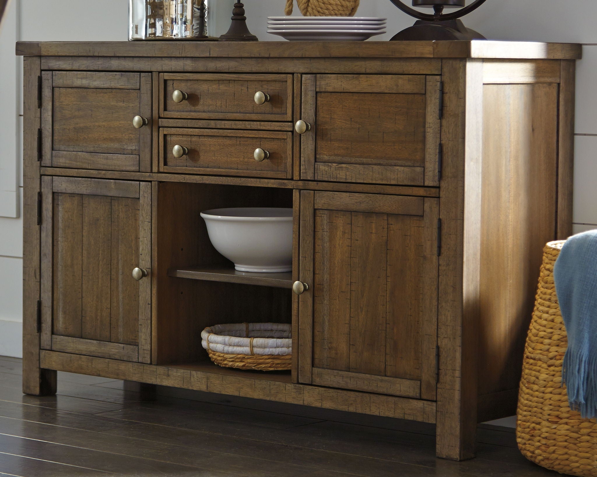 Moriville - Dining Room Server - Grayish Brown - Best Buy Furniture