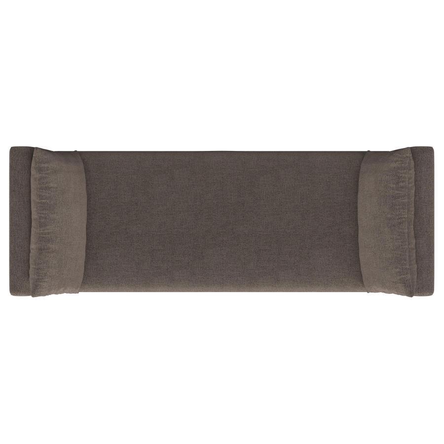 Robin - Upholstered Accent Bench With Armrests - Brown - Best Buy Furniture