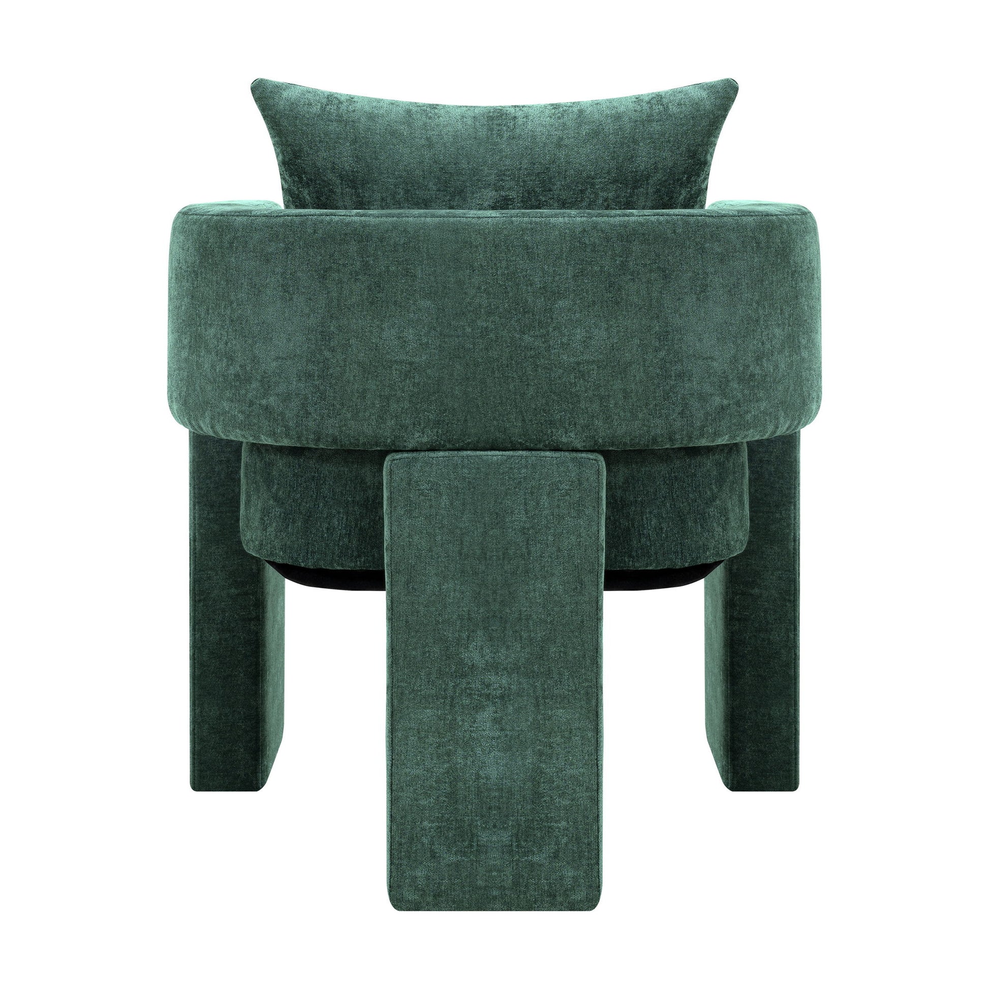 Modern 3 Leg Chenille Accent Chair With Ergonomic Arms & Removable Pillow - Best Buy Furniture