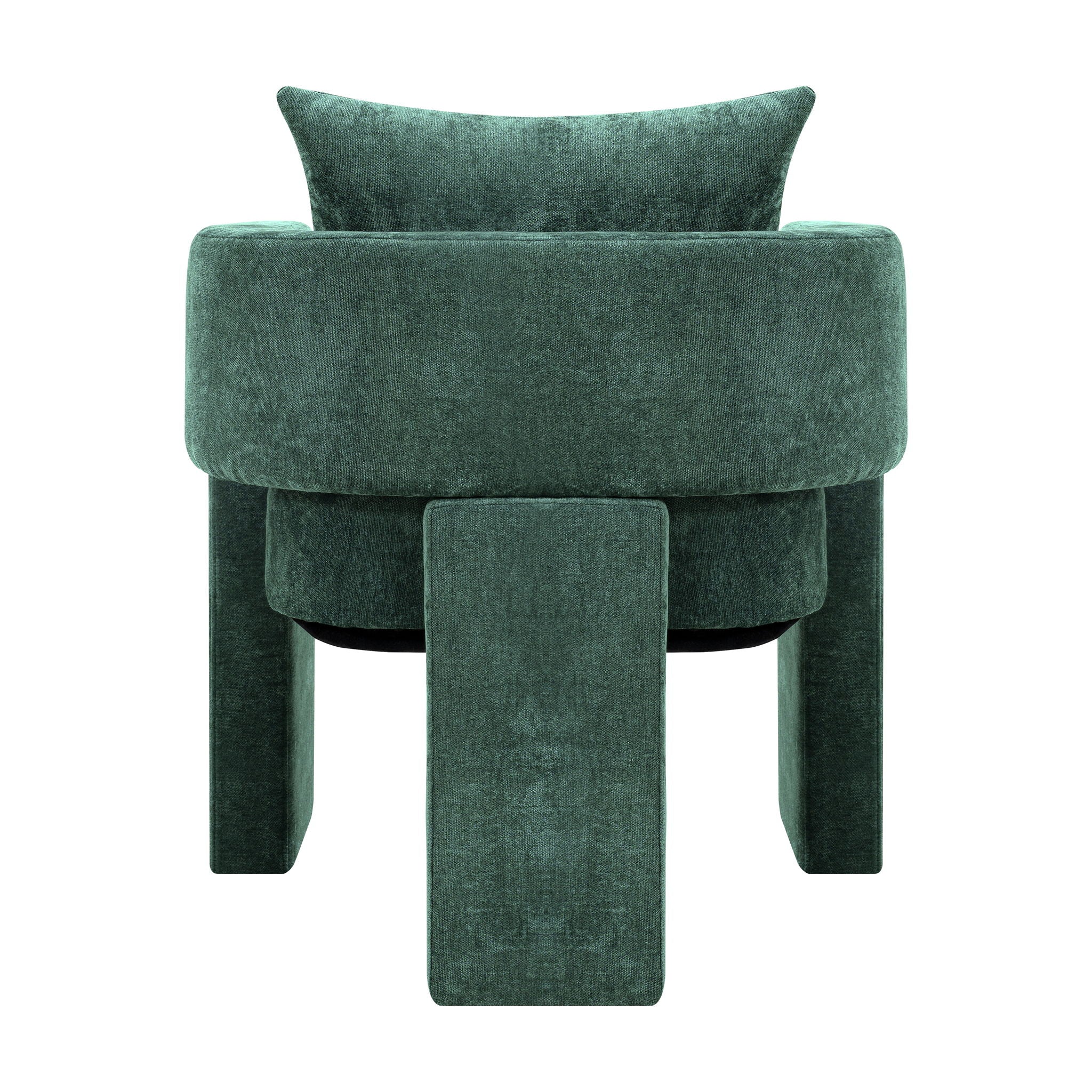 Modern 3 Leg Chenille Accent Chair With Ergonomic Arms & Removable Pillow - Best Buy Furniture