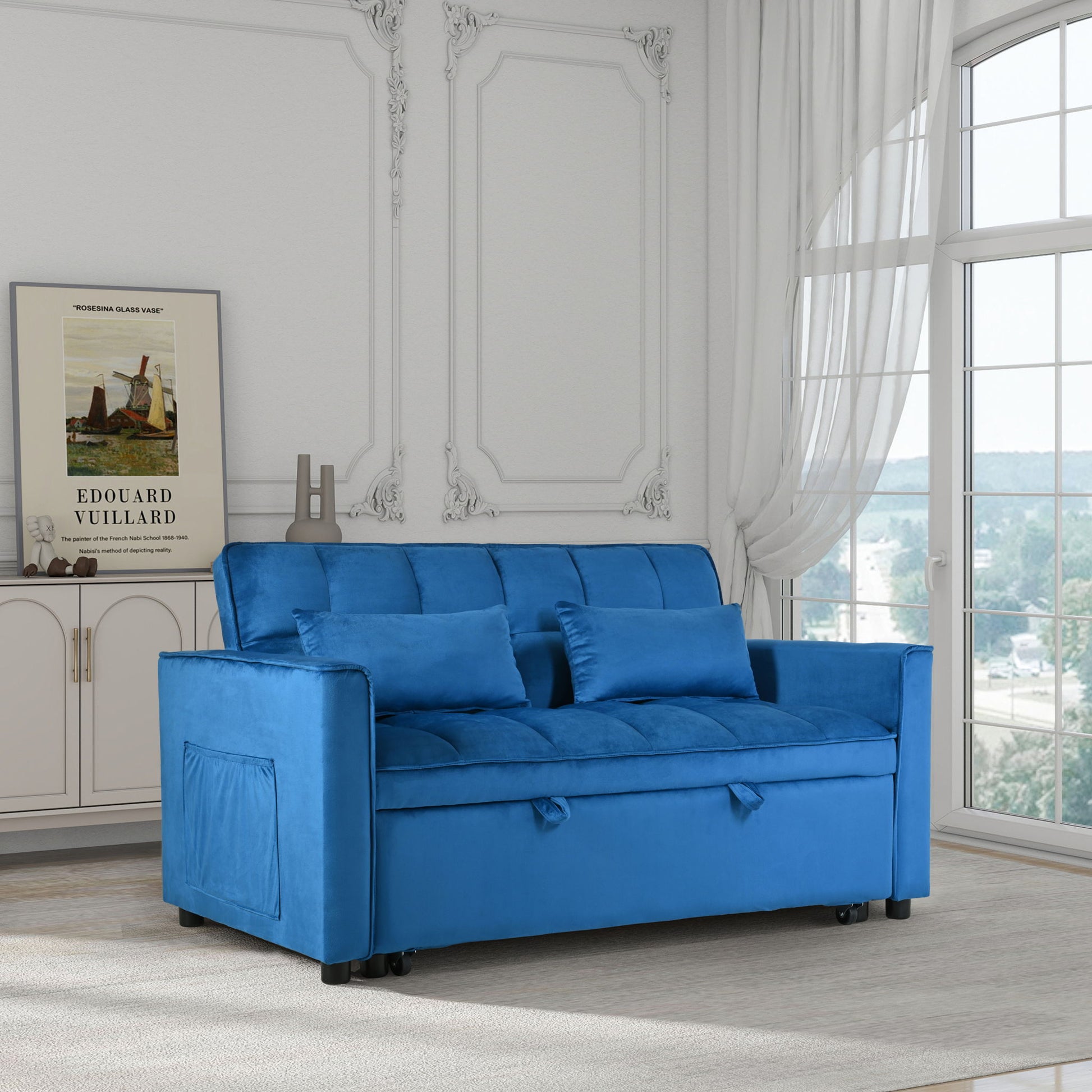 3 In 1 Pull Out Couch Convertible Sofa Bed With Reclining Backrest - Best Buy Furniture