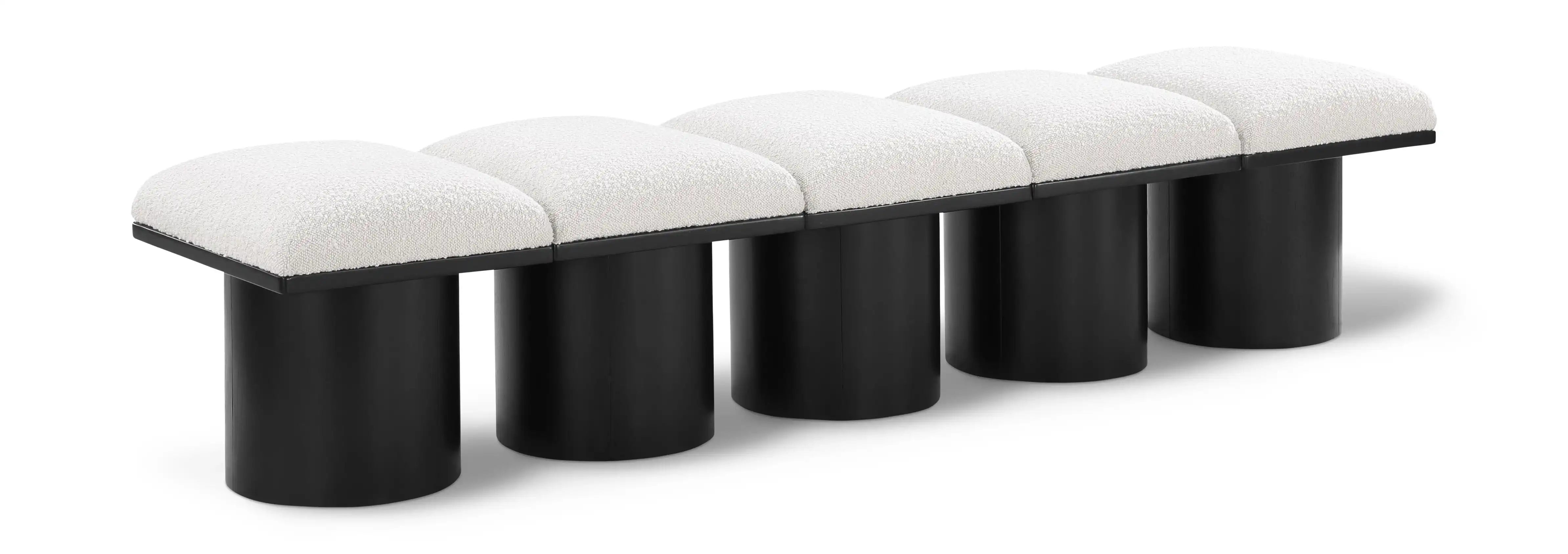 Pavilion - 5 Piece Modular Bench With Black Base - Best Buy Furniture