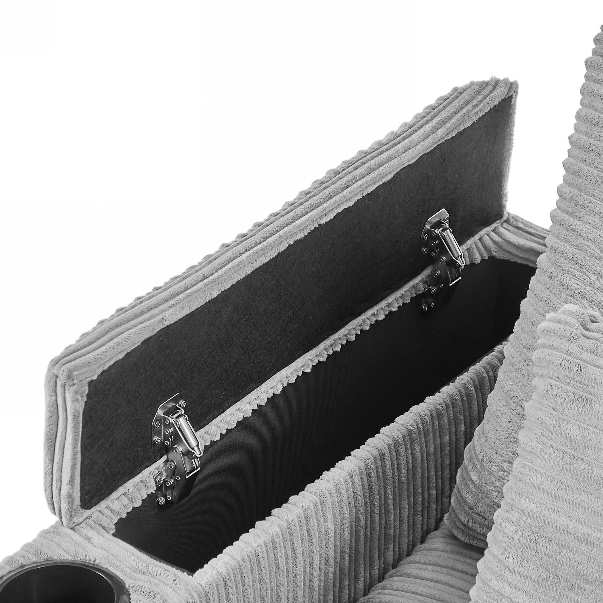 Modern Style Loveseat Sofa Sectional Sofa Couch With Storage Space, A Movable Ottoman, Two USB Ports, Two Cup Holders, A Phone Holder For Living Room - Best Buy Furniture