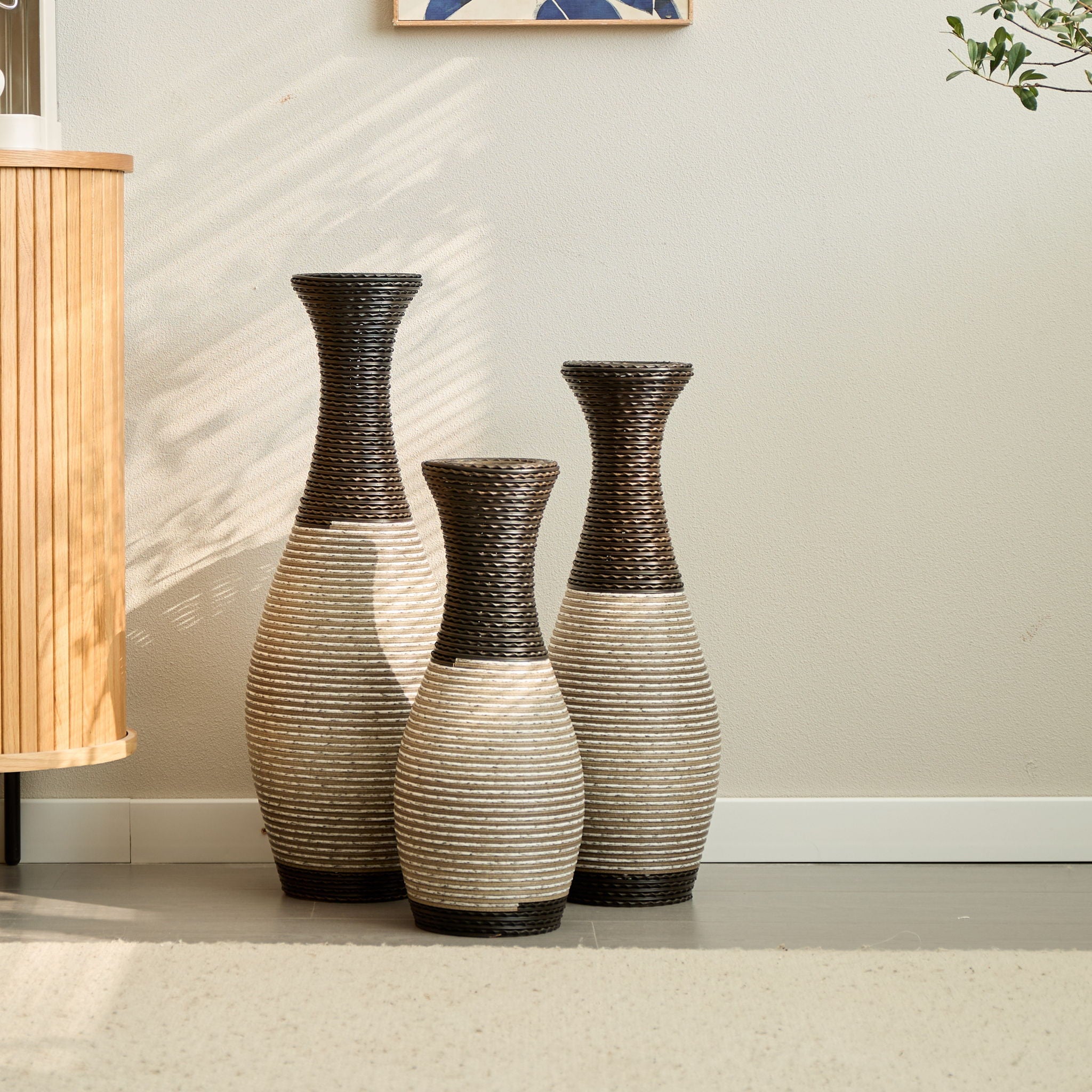 Designer Floor Vases, Large Vases For Home Decor Flooring (Set of 3) - Best Buy Furniture