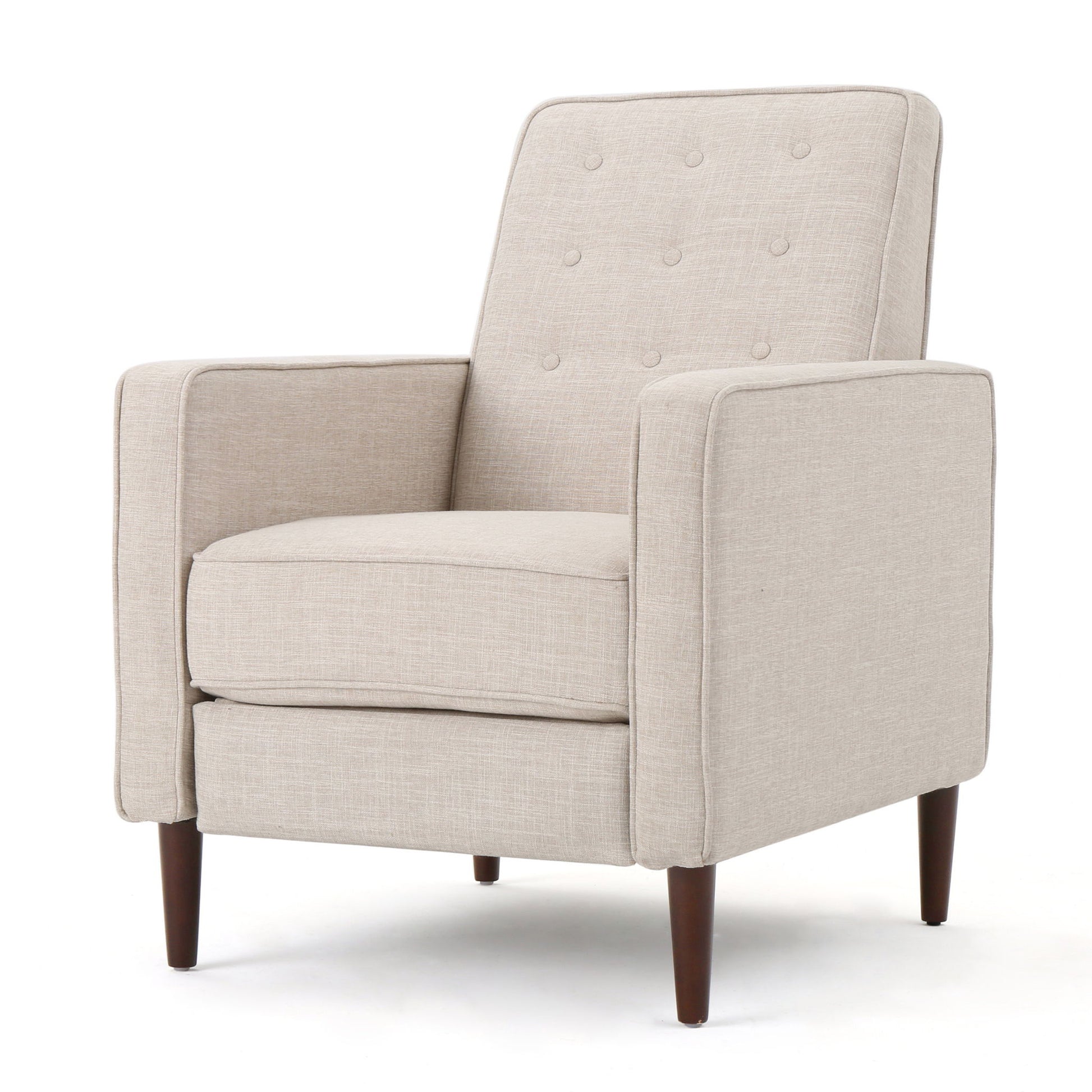 Mid-Century Modern Recliner With Button Tufted Waffle Stitch - Best Buy Furniture