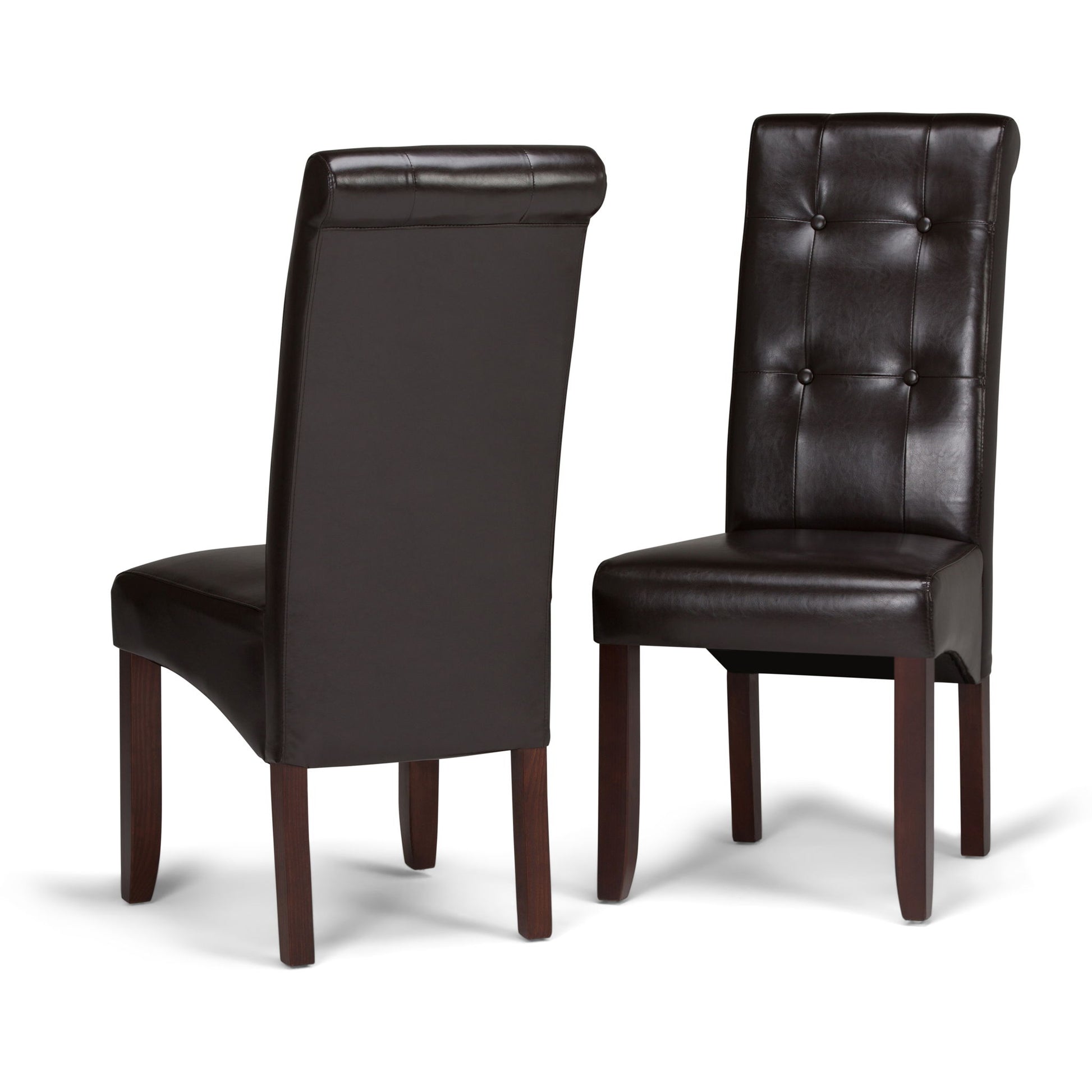 Cosmopolitan - Deluxe Tufted Parson Upholstered Chair (Set of 2) - Best Buy Furniture