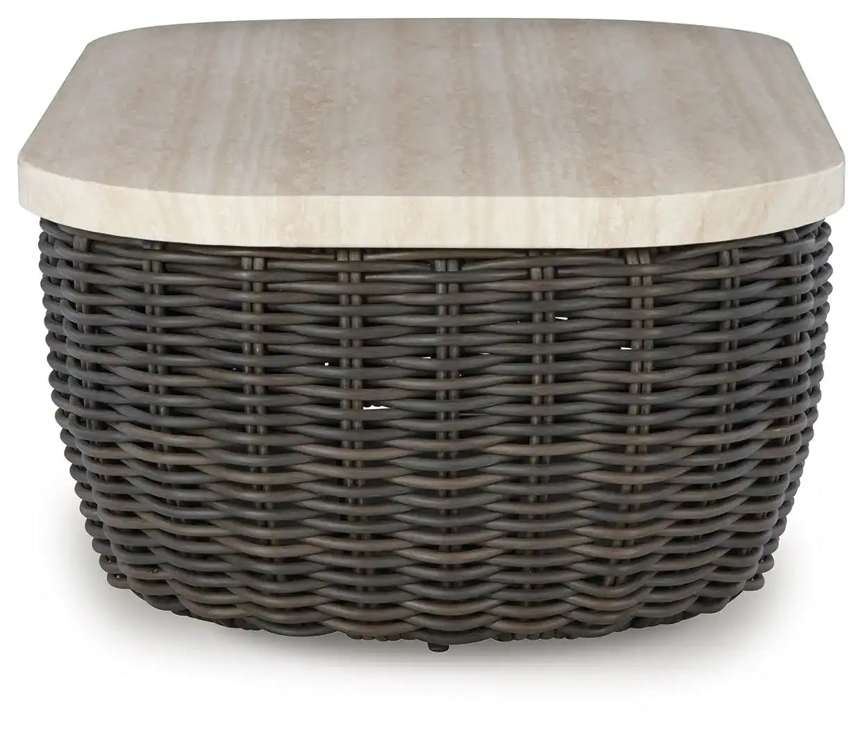 Kimora - Rectangular Cocktail Table - Beige / Dark Brown - Best Buy Furniture