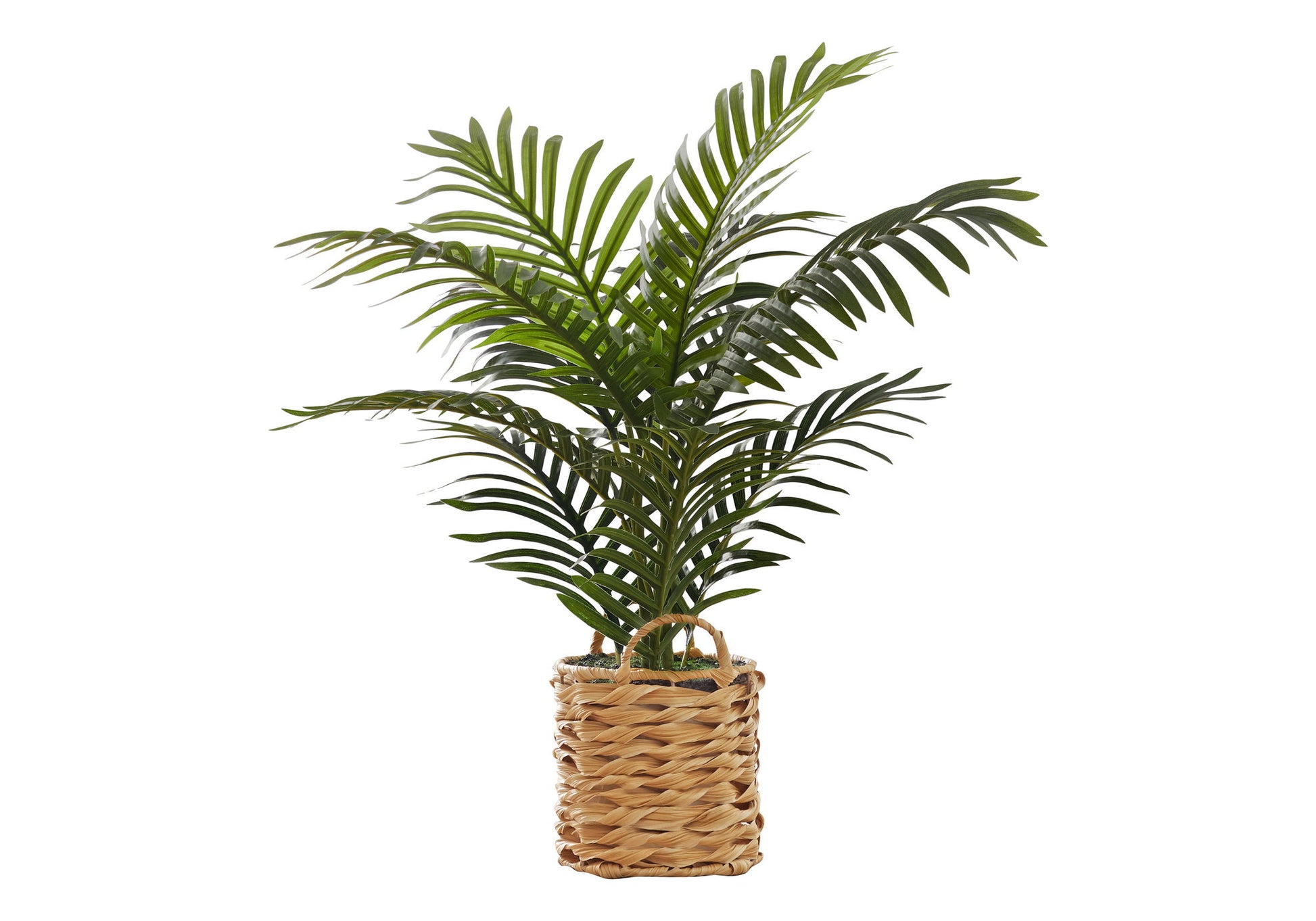 24" Tall, Artificial Plant, Palm, Indoor, Faux, Fake, Table, Floor, Greenery, Potted, Real Touch, Decorative - Green / Beige - Best Buy Furniture