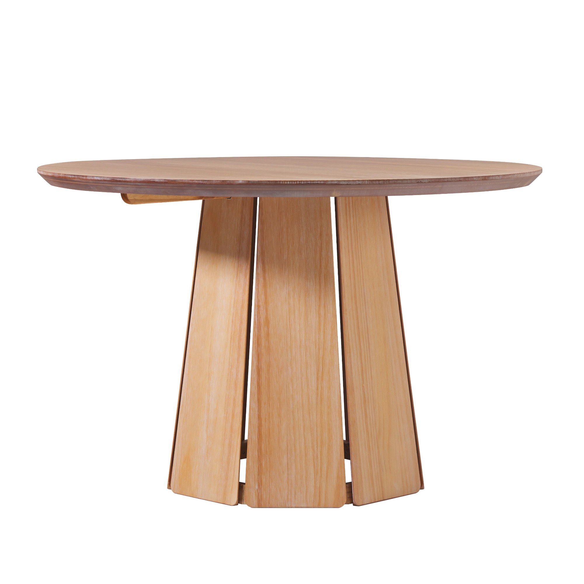 Round Pedestal Dining Table - Light Brown - Best Buy Furniture