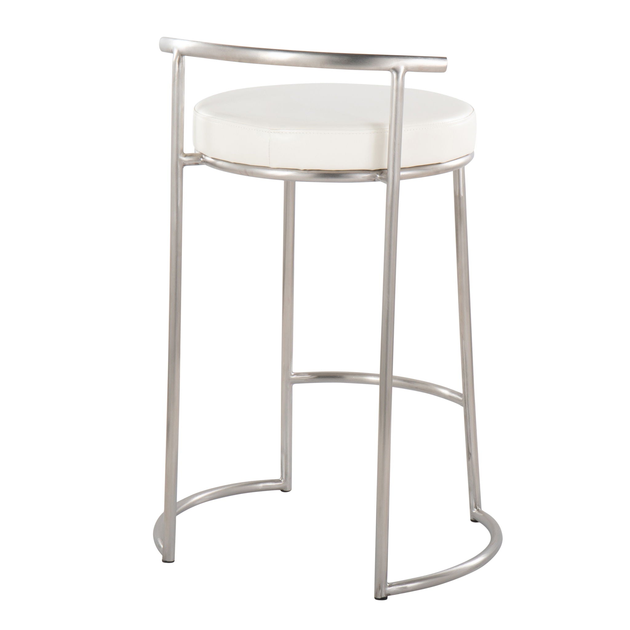 Fuji - Round, Contemporary Fixed Height Counter Stool (Set of 2) - Best Buy Furniture