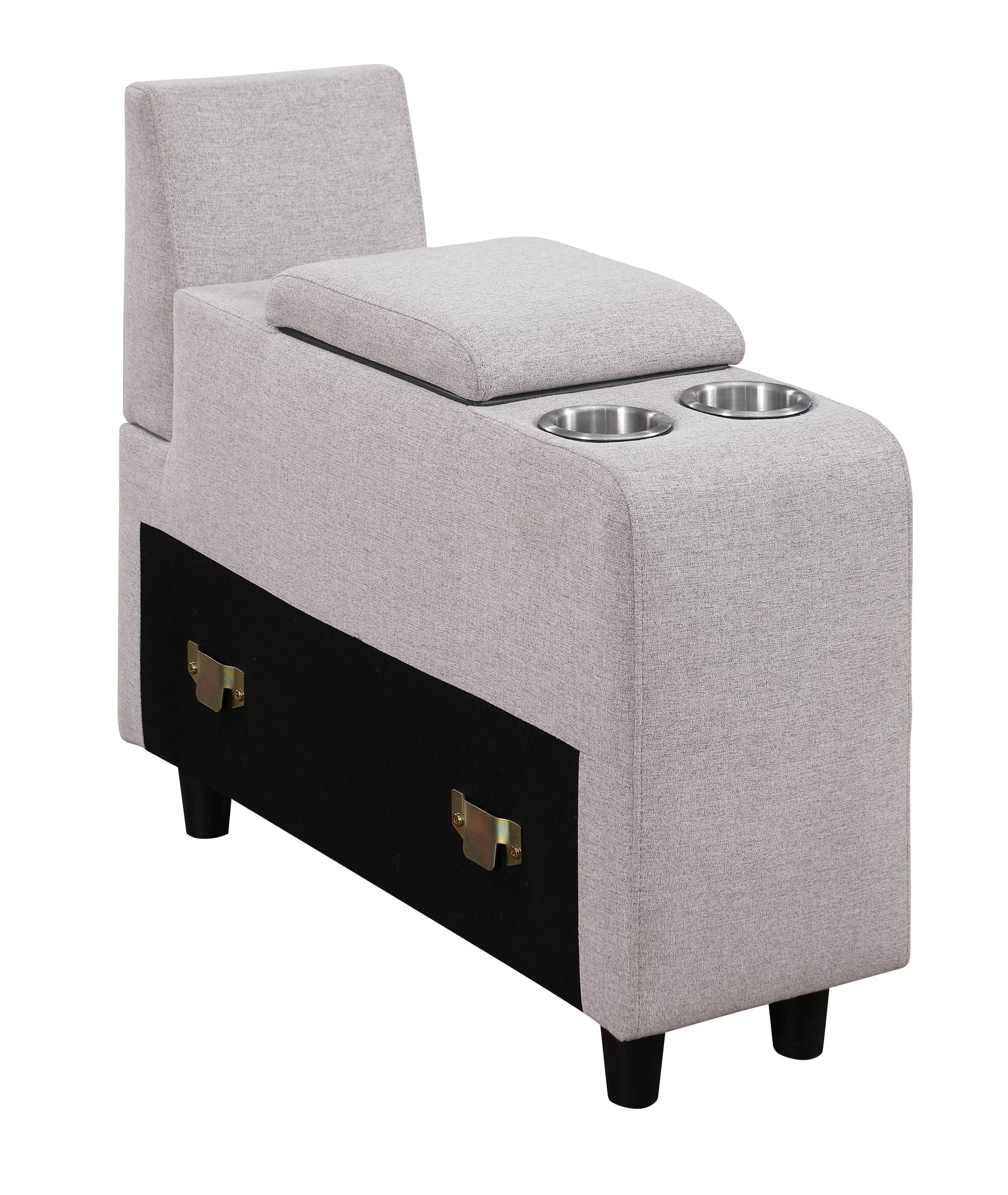 Jessica - Sectional Sofa With Ottoman - Light Gray - Best Buy Furniture