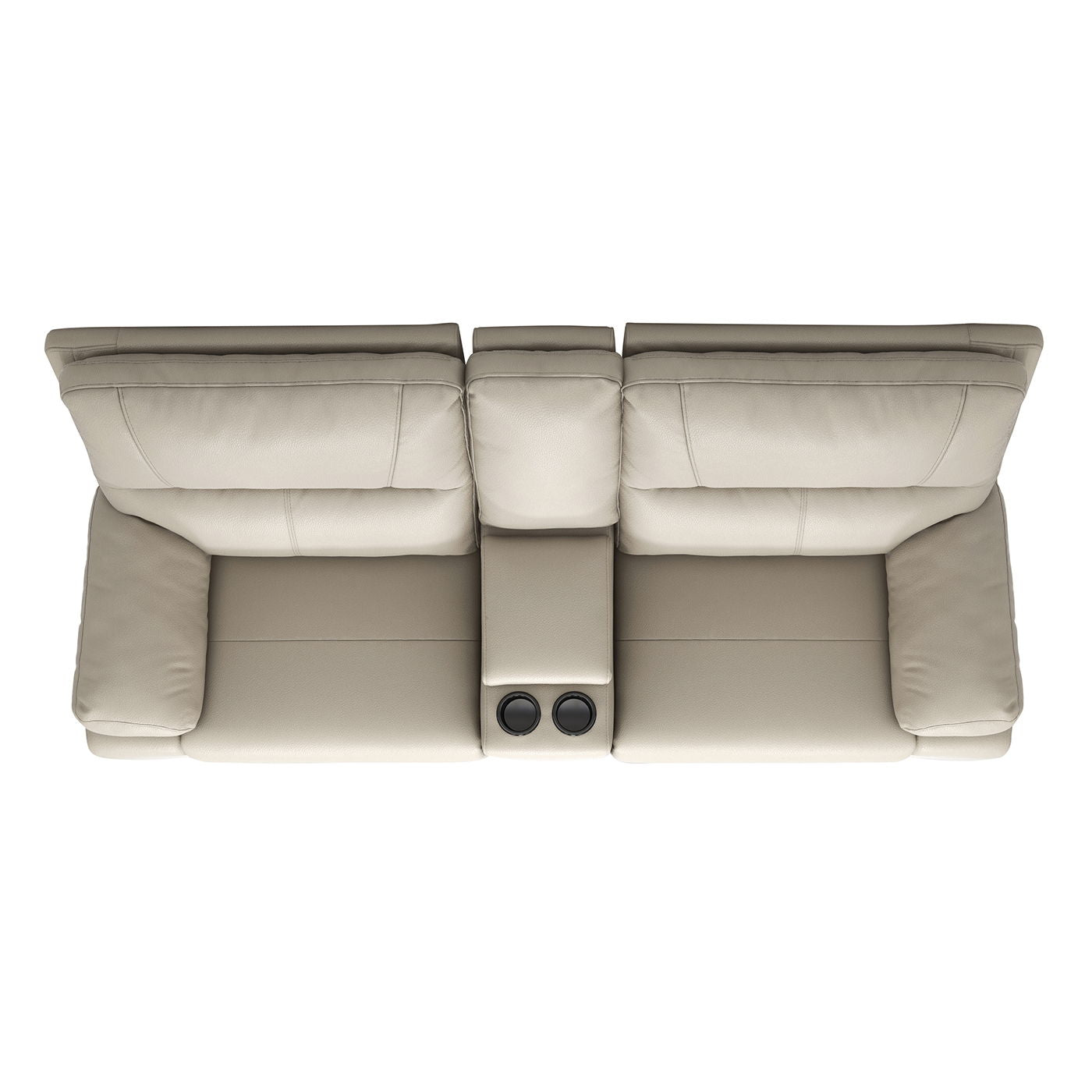 Malibu - Modern Power Motion 3 Piece Reclining Loveseat Sofa With Cup Holders - Cream Taupe Beige - Best Buy Furniture
