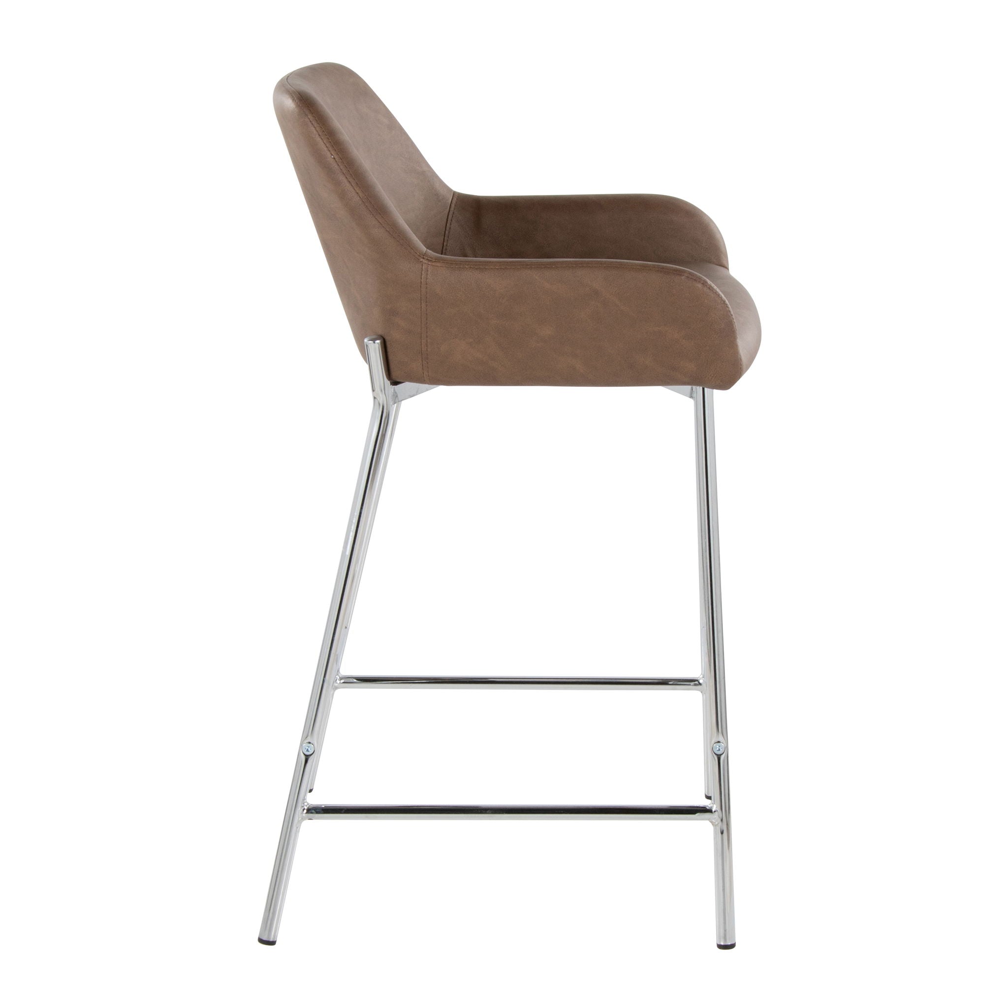 Daniella - Contemporary Fixed Height Counter Stool With Metal Legs (Set of 2) - Best Buy Furniture