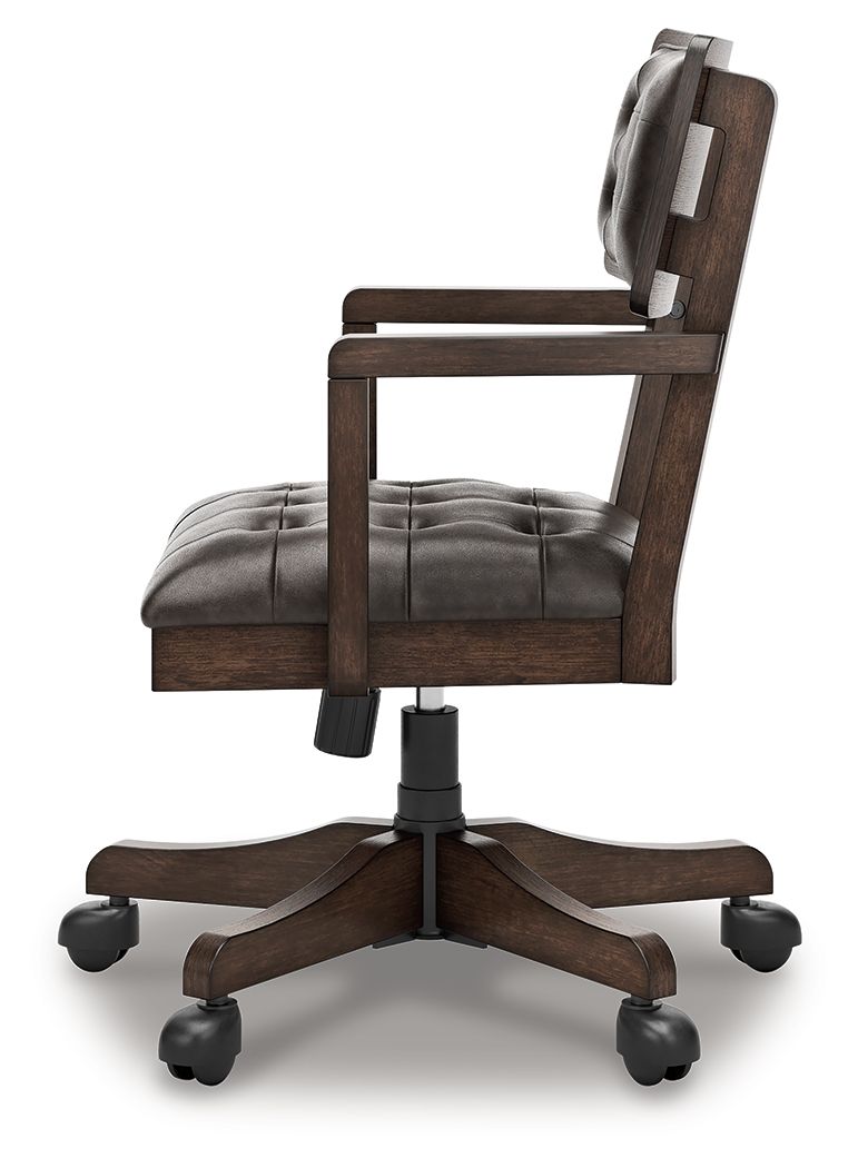 Breckington - Home Office Desk Chair - Dark Brown - Best Buy Furniture