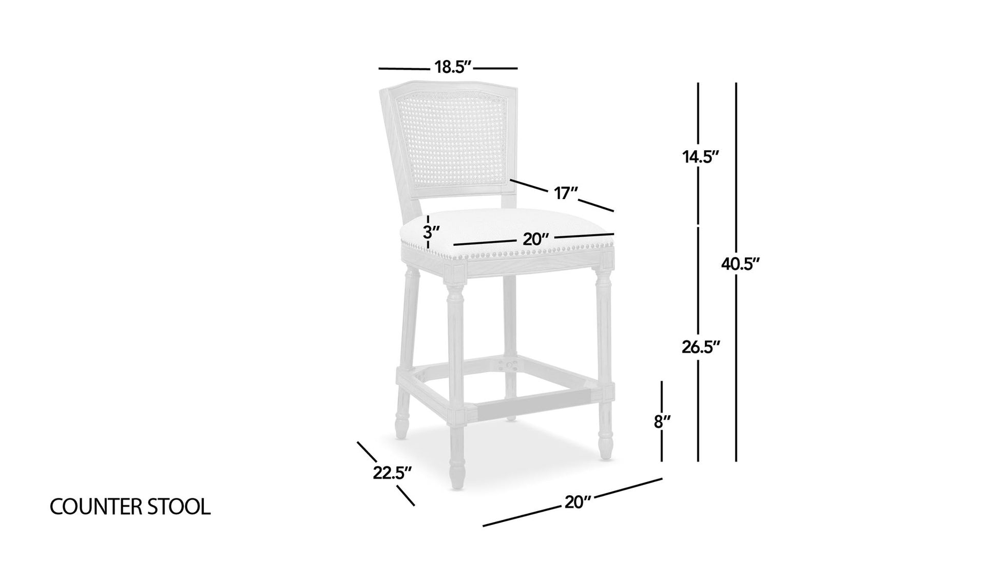 Triomphe - Rattan Wicker High Back Armless Counter Bar Stool - Best Buy Furniture