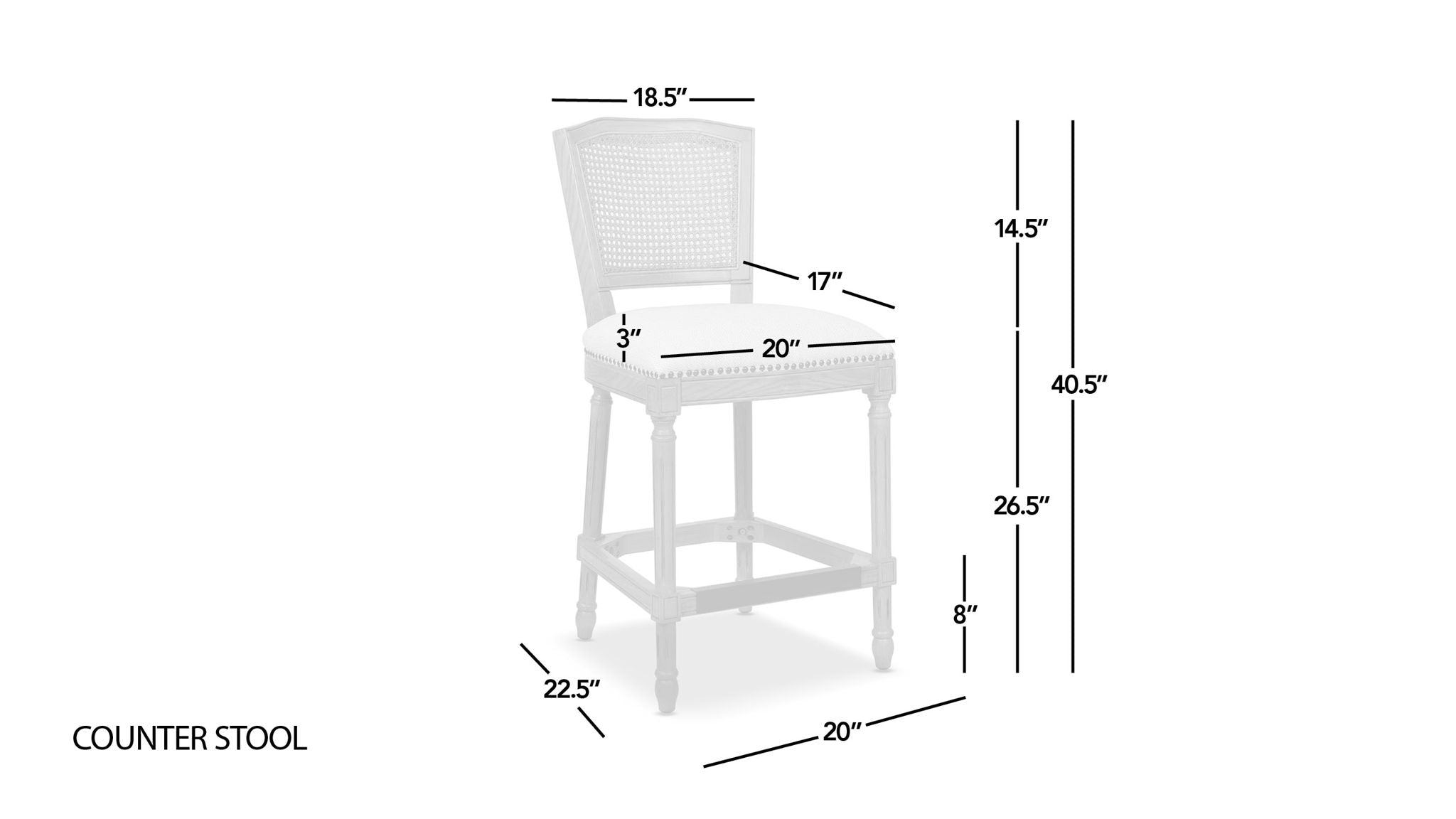 Triomphe - Rattan Wicker High Back Armless Counter Bar Stool - Best Buy Furniture
