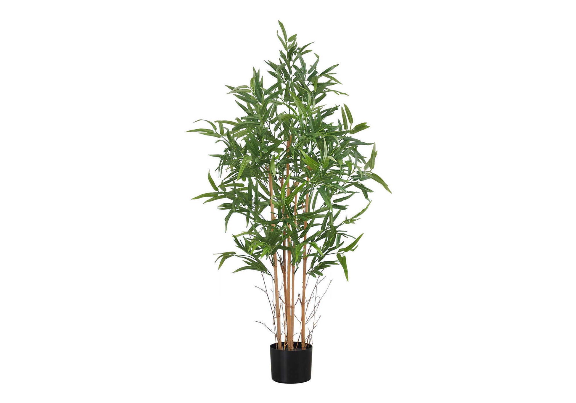 50" Tall, Artificial Plant, Bamboo Tree, Indoor, Faux, Fake, Floor, Greenery, Potted, Decorative - Green / Black - Best Buy Furniture