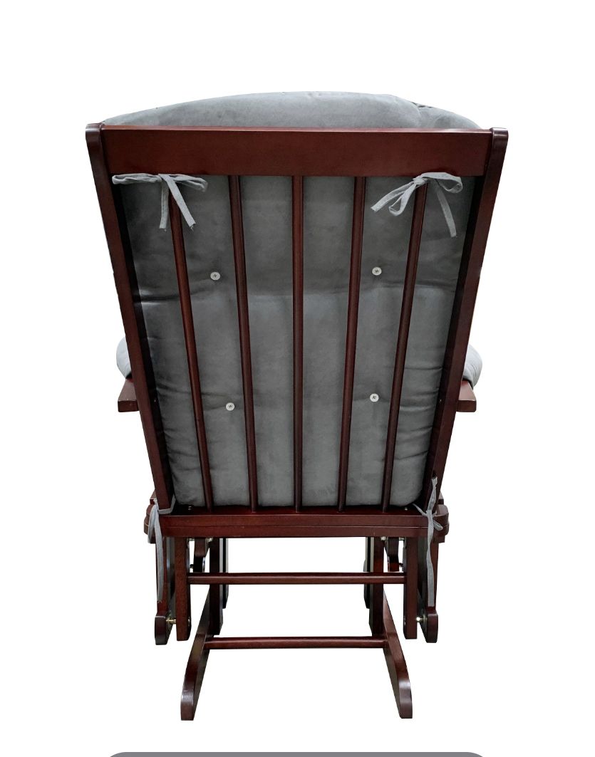 Adeliza - Microfiber Glider Chair With Ottoman - Gray - Best Buy Furniture