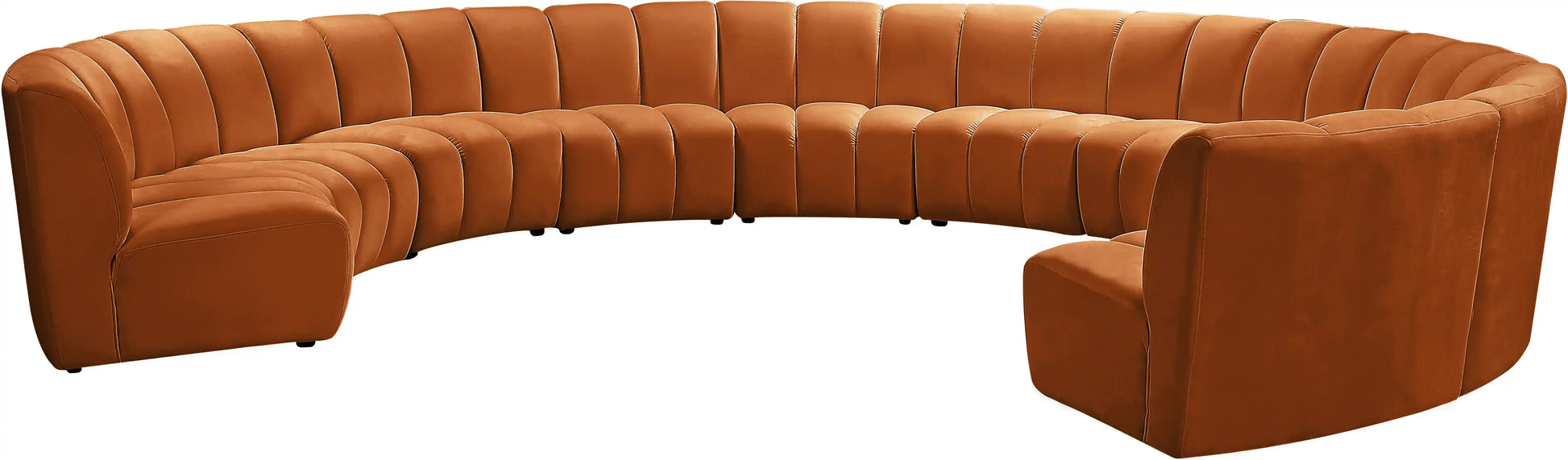 Infinity - 10 Piece Velvet Modular Sectional - Best Buy Furniture