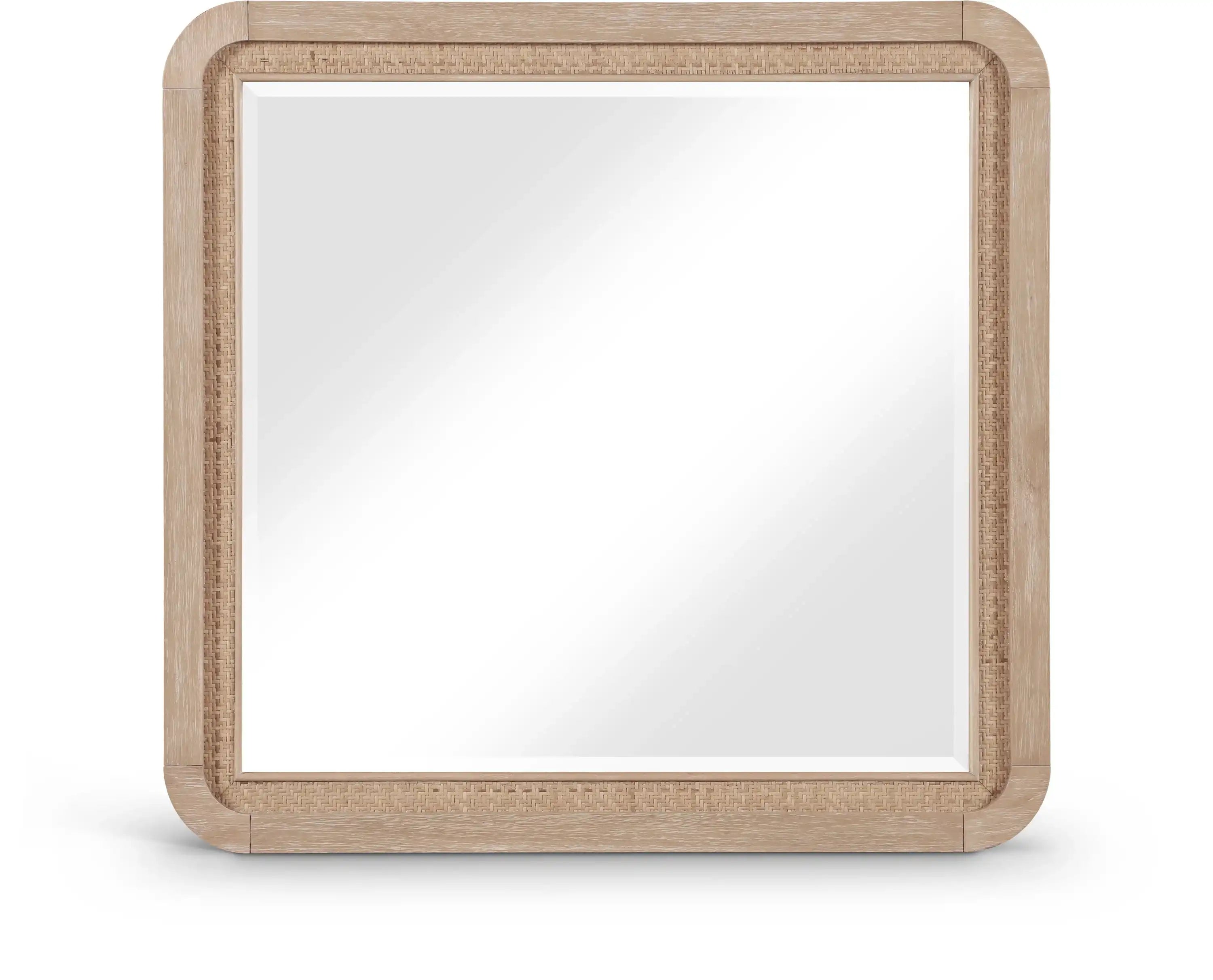 Windsor - Rubberwood Mirror - Natural - Best Buy Furniture
