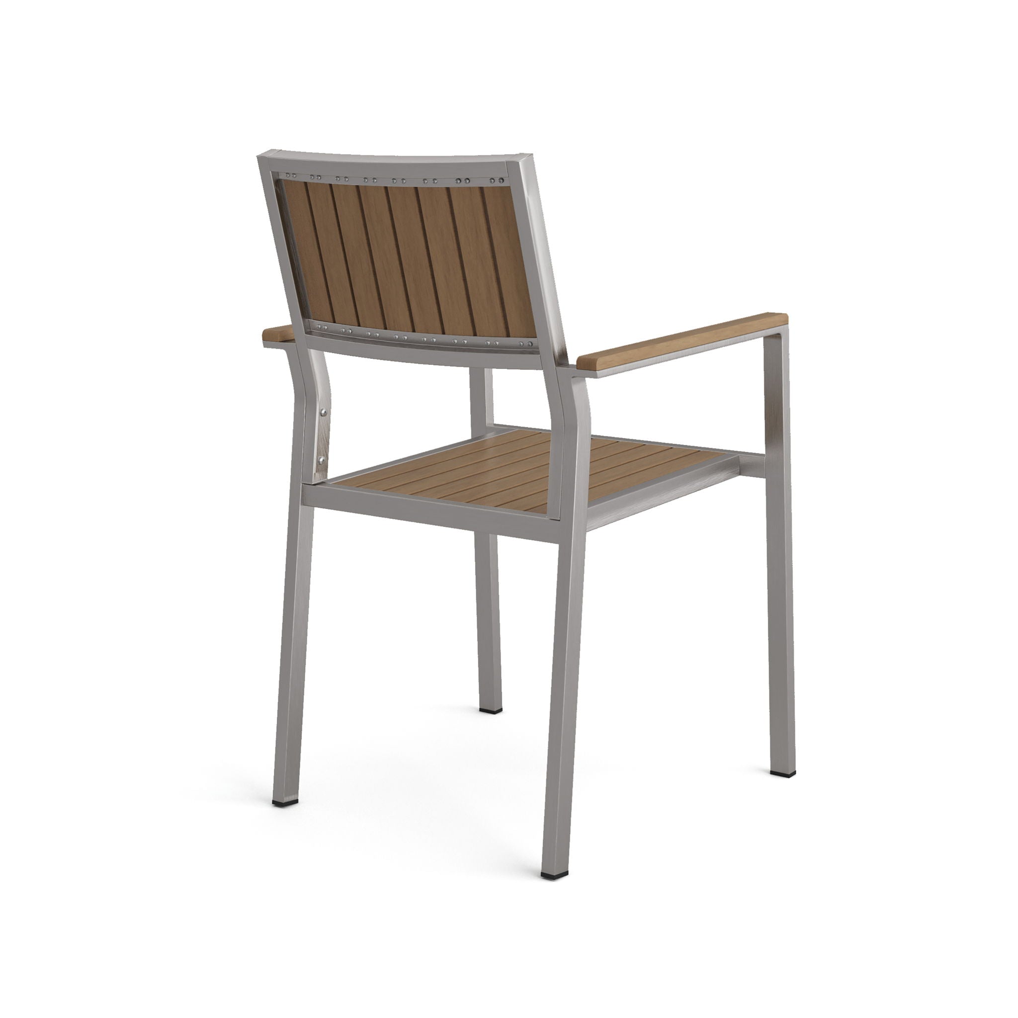 Stylish Modern Faux Wood & Aluminum Outdoor Dining Chairs, (Set of 2) - Natural - Best Buy Furniture