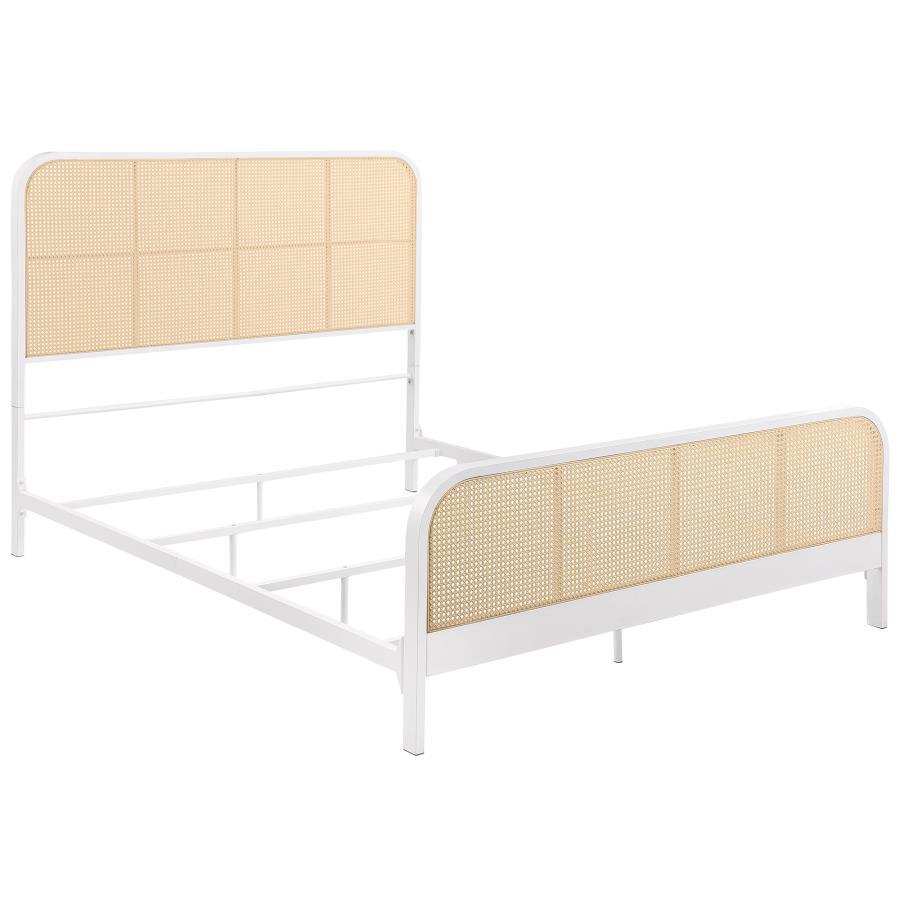 Lanewood - Open Cane Rattan Metal Bed - Best Buy Furniture