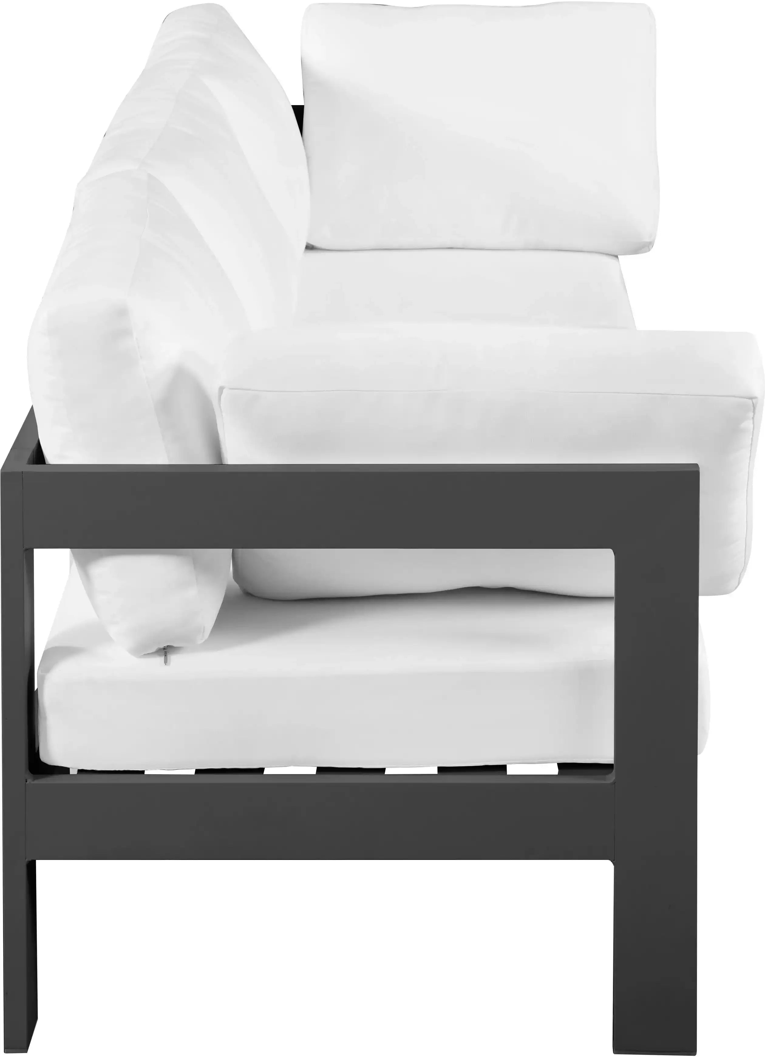 Nizuc - Outdoor Patio 3 Seat Modular Sofa With Gray Frame - Best Buy Furniture
