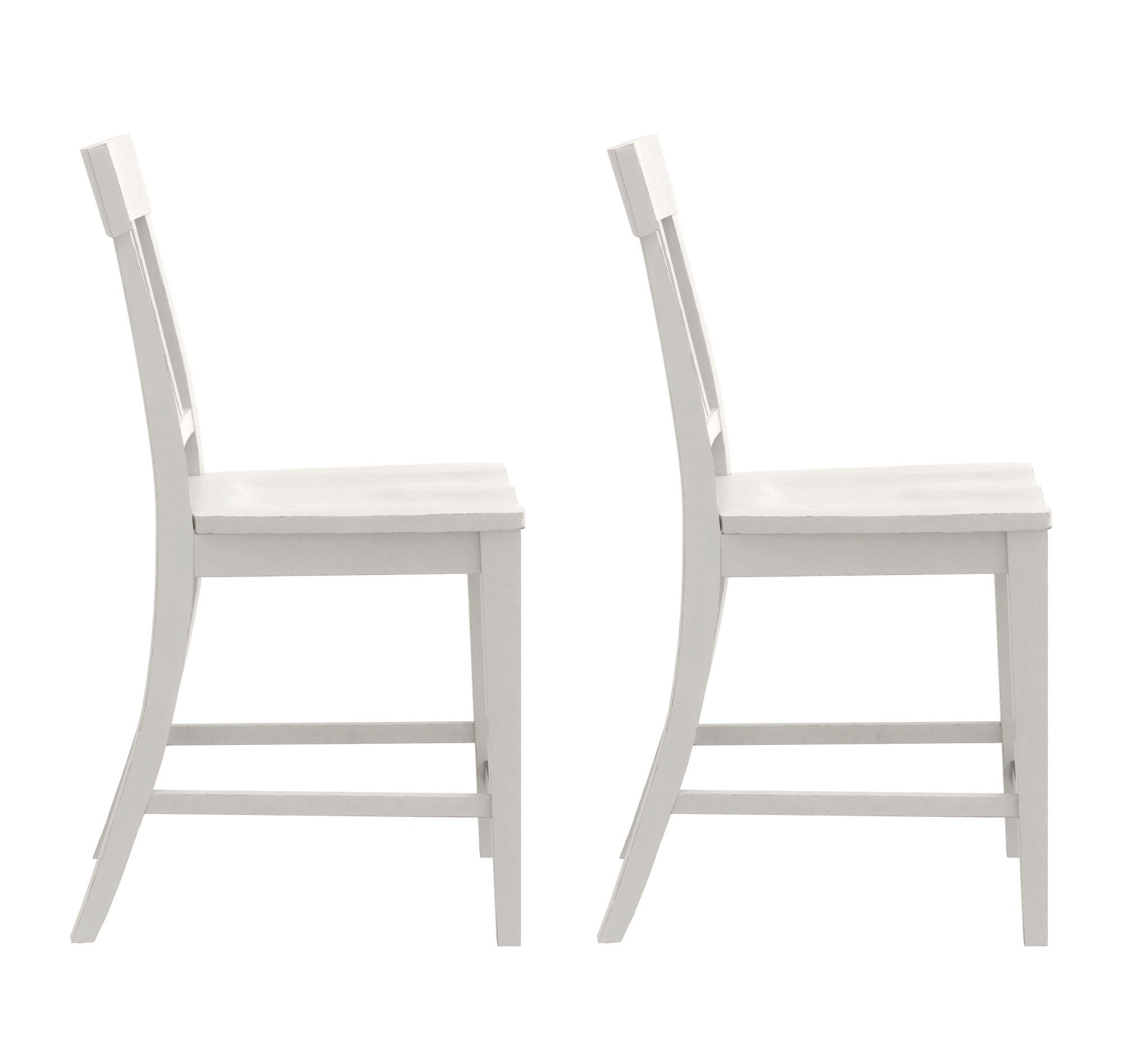 Haidel - Slat Back Counter Stools (Set of 2) - White - Best Buy Furniture