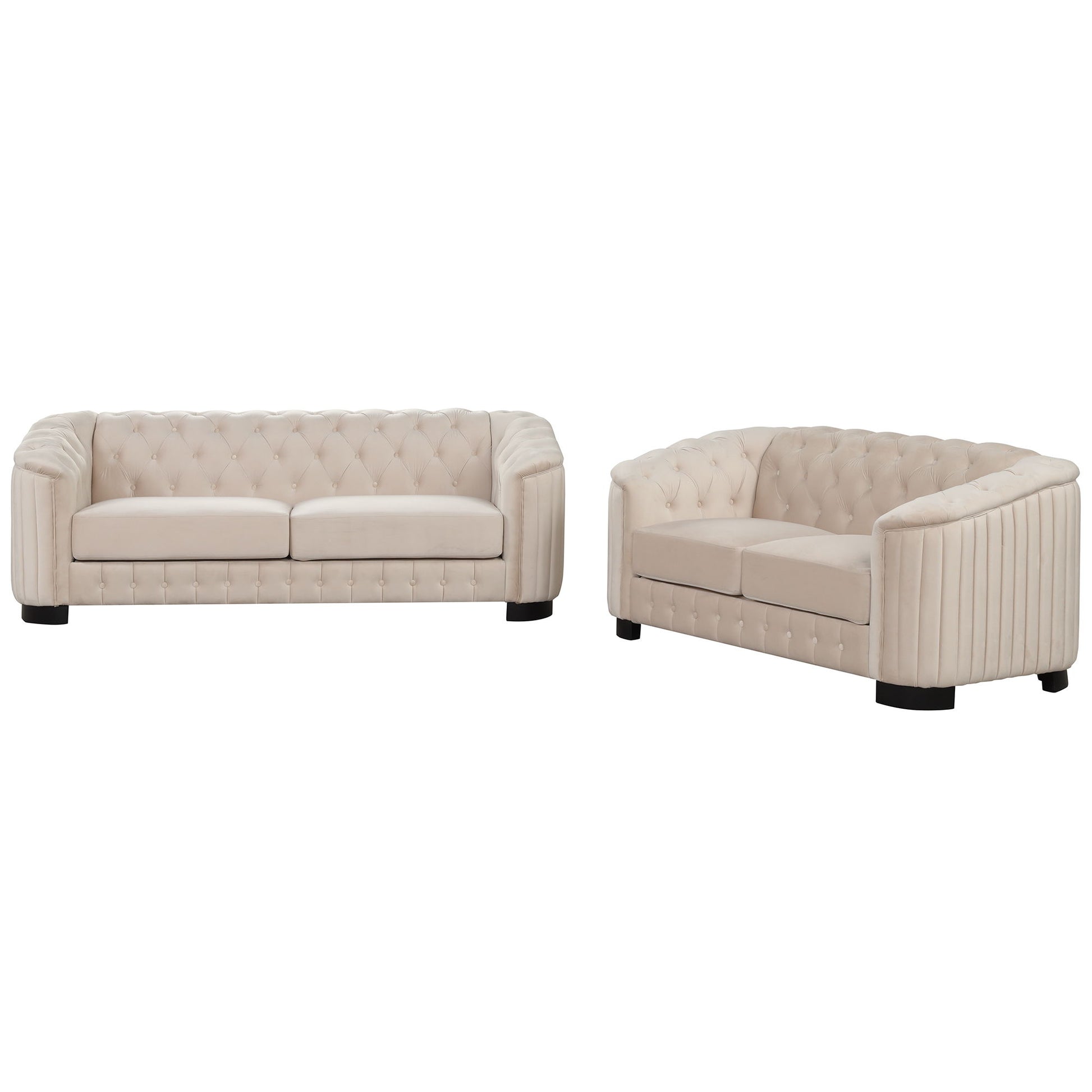 Upholstered 3 Piece Sofa Set With Legs - Best Buy Furniture