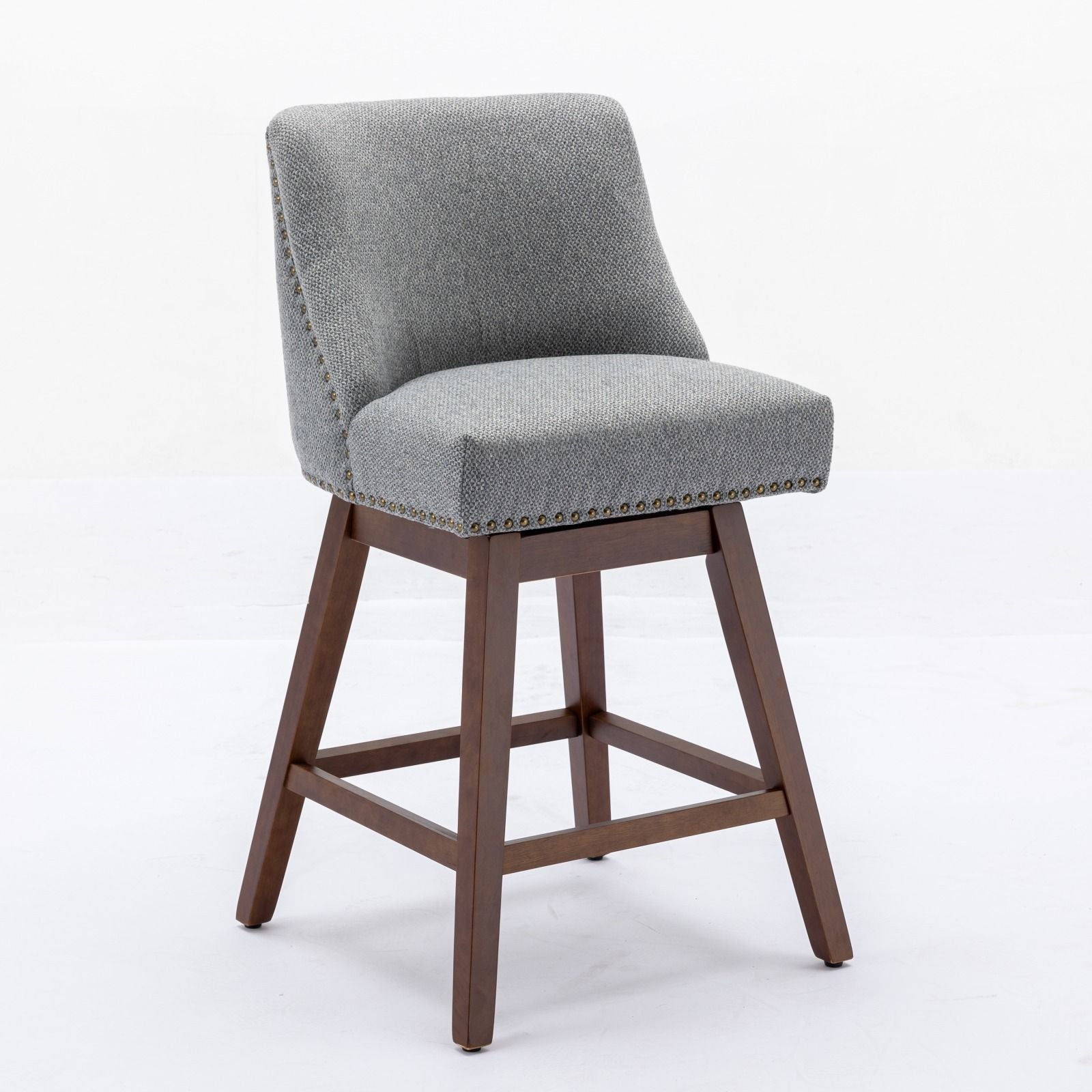 Counter Height Swivel Barstools, 26'' H Seat Height Upholstered Bar Stools (Set of 2), Fabric - Best Buy Furniture
