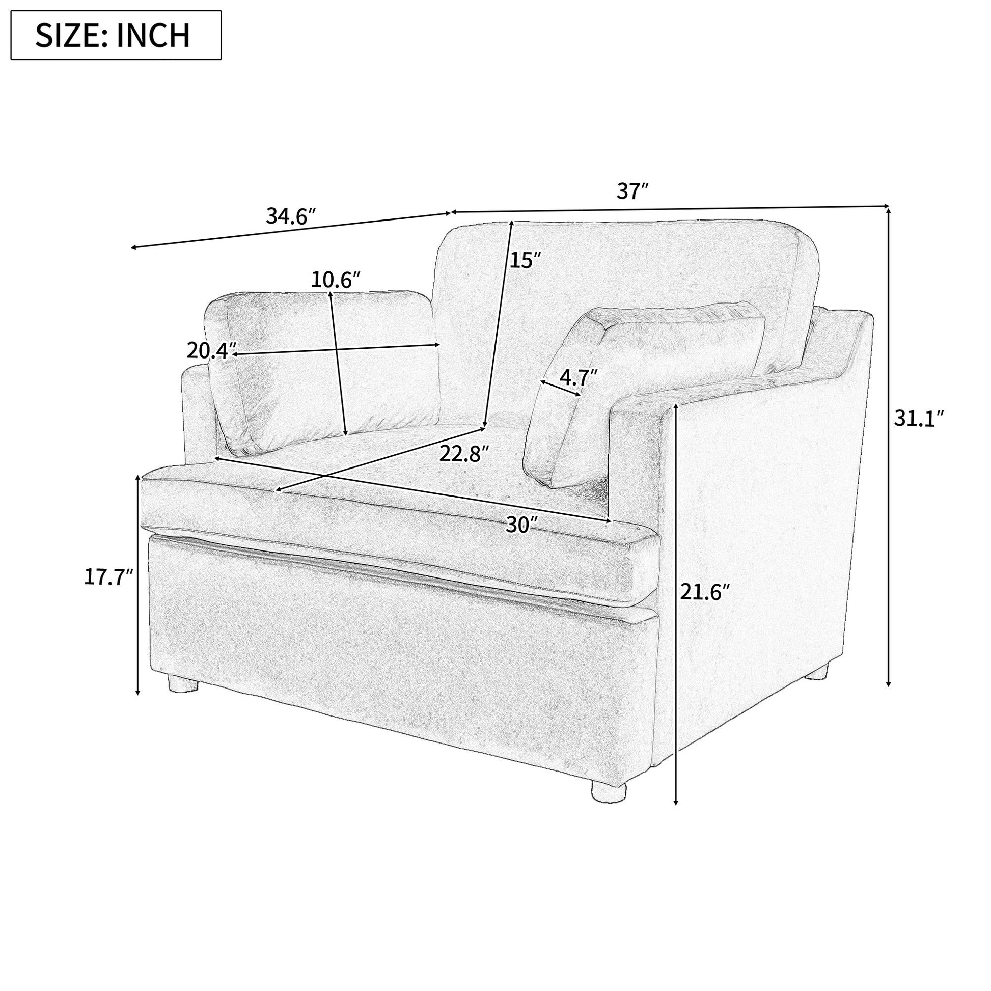 Oversized Accent Chair Comfortable Armrest Cushions, Versatile Neutral Style, Elegant Design, Durable Frame - Best Buy Furniture