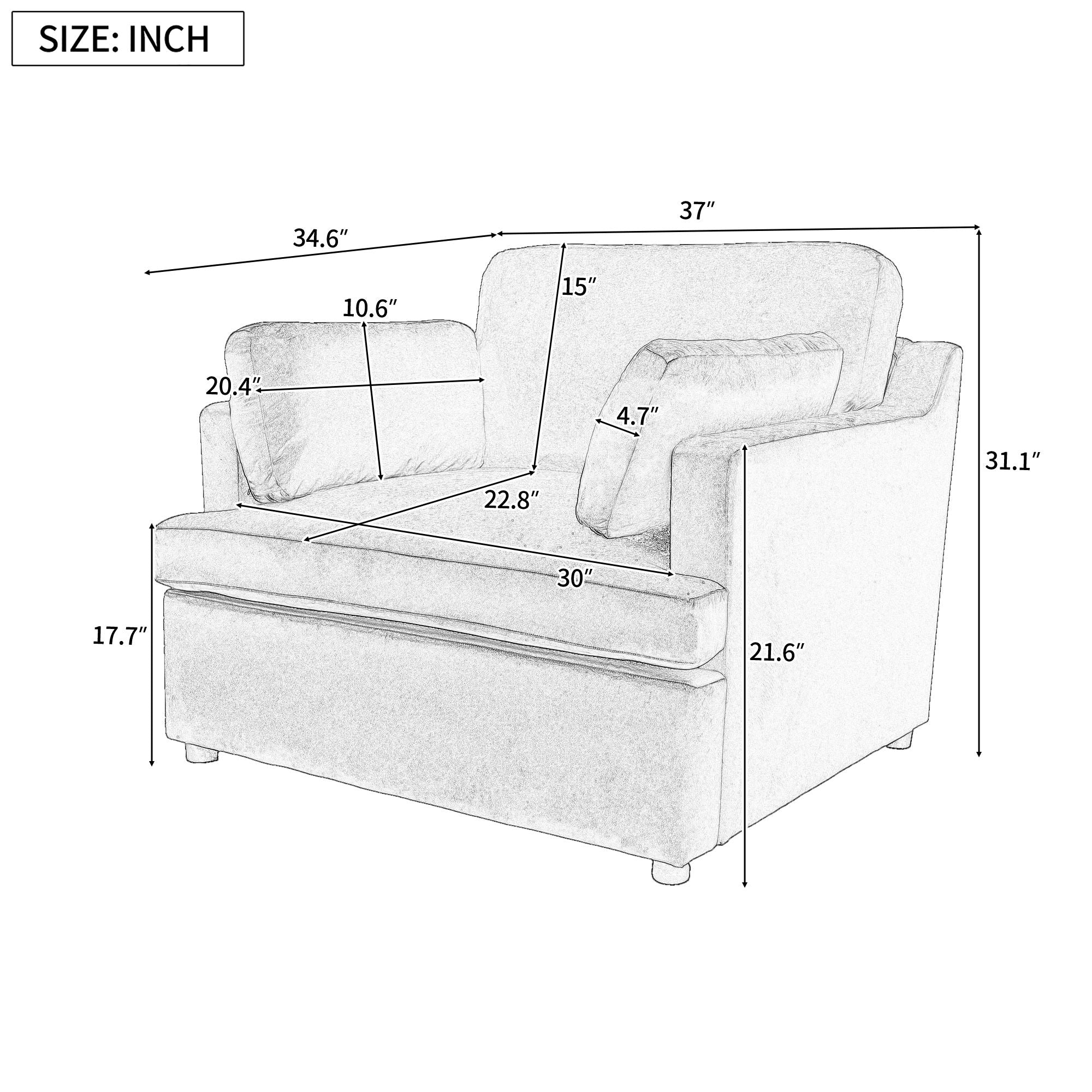 Oversized Accent Chair Comfortable Armrest Cushions, Versatile Neutral Style, Elegant Design, Durable Frame - Best Buy Furniture