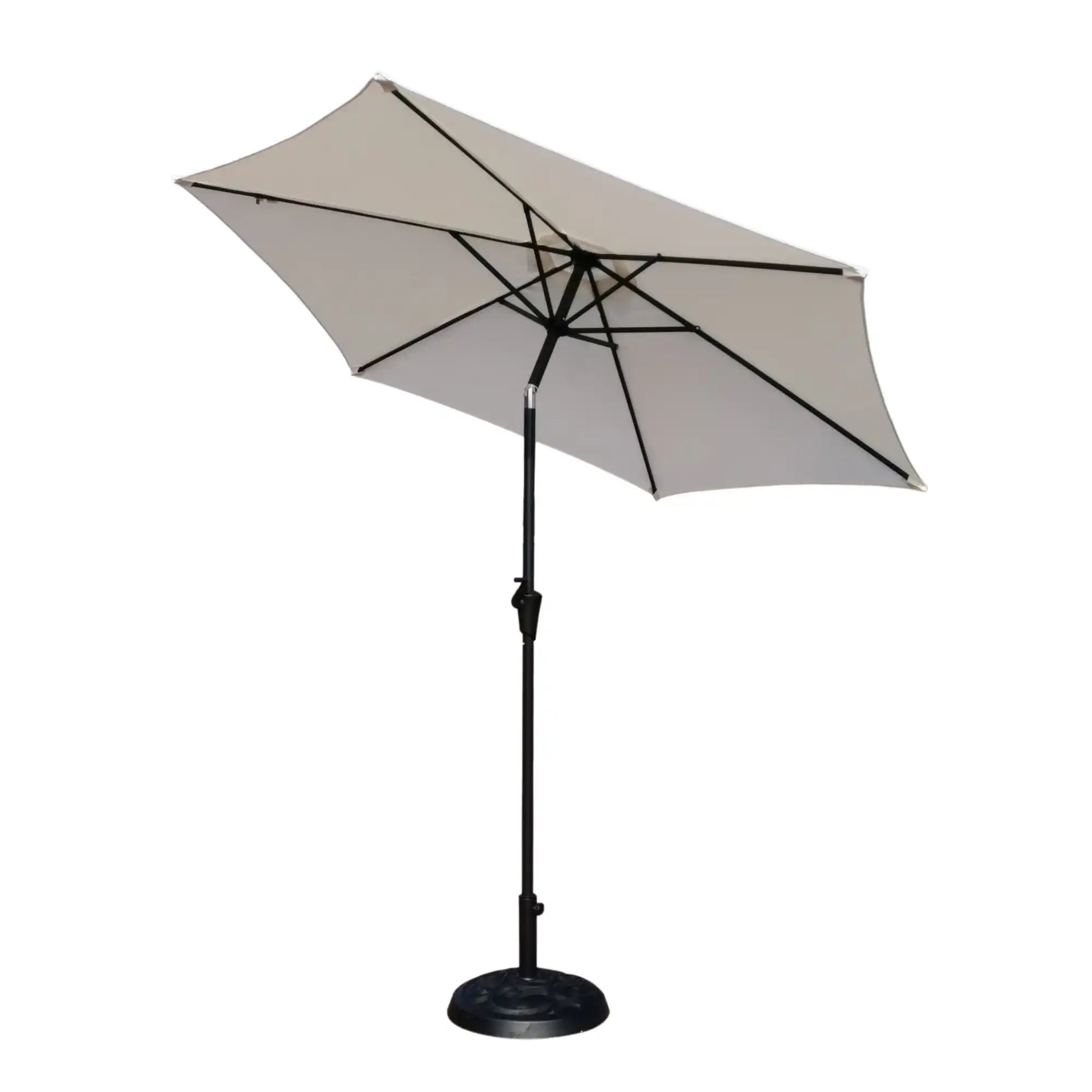 8.8' Outdoor Aluminum Patio Umbrella, Market Umbrella With 33 Pounds Round Resin Umbrella Base Lift - Best Buy Furniture