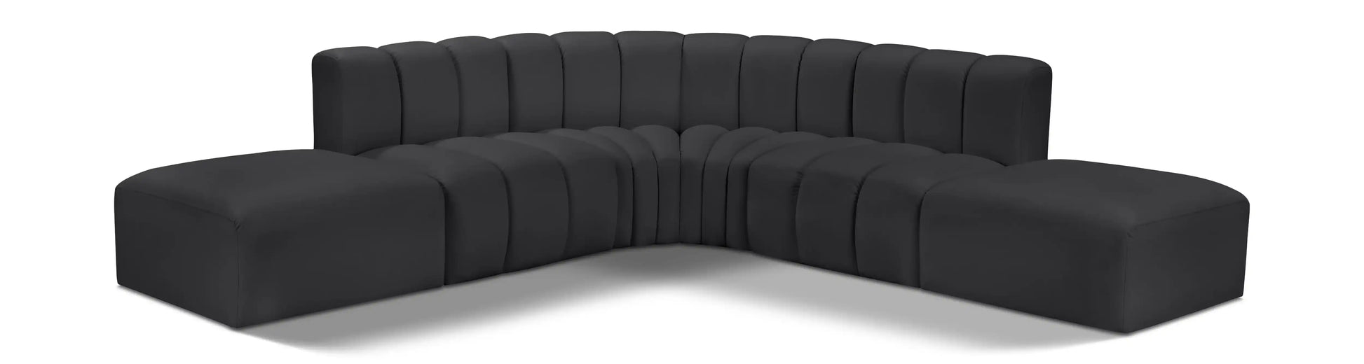 Arc - Faux Leather 6 Piece Corner Modular Sofa - Best Buy Furniture