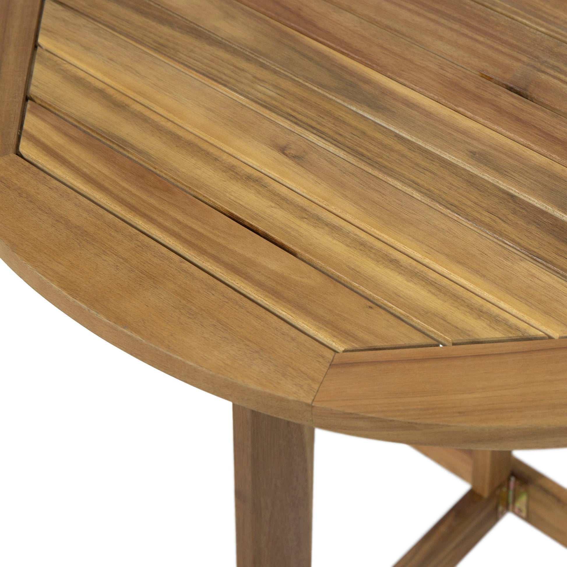Outdoor Half Round Folding Acacia Wood Bistro Table - Best Buy Furniture