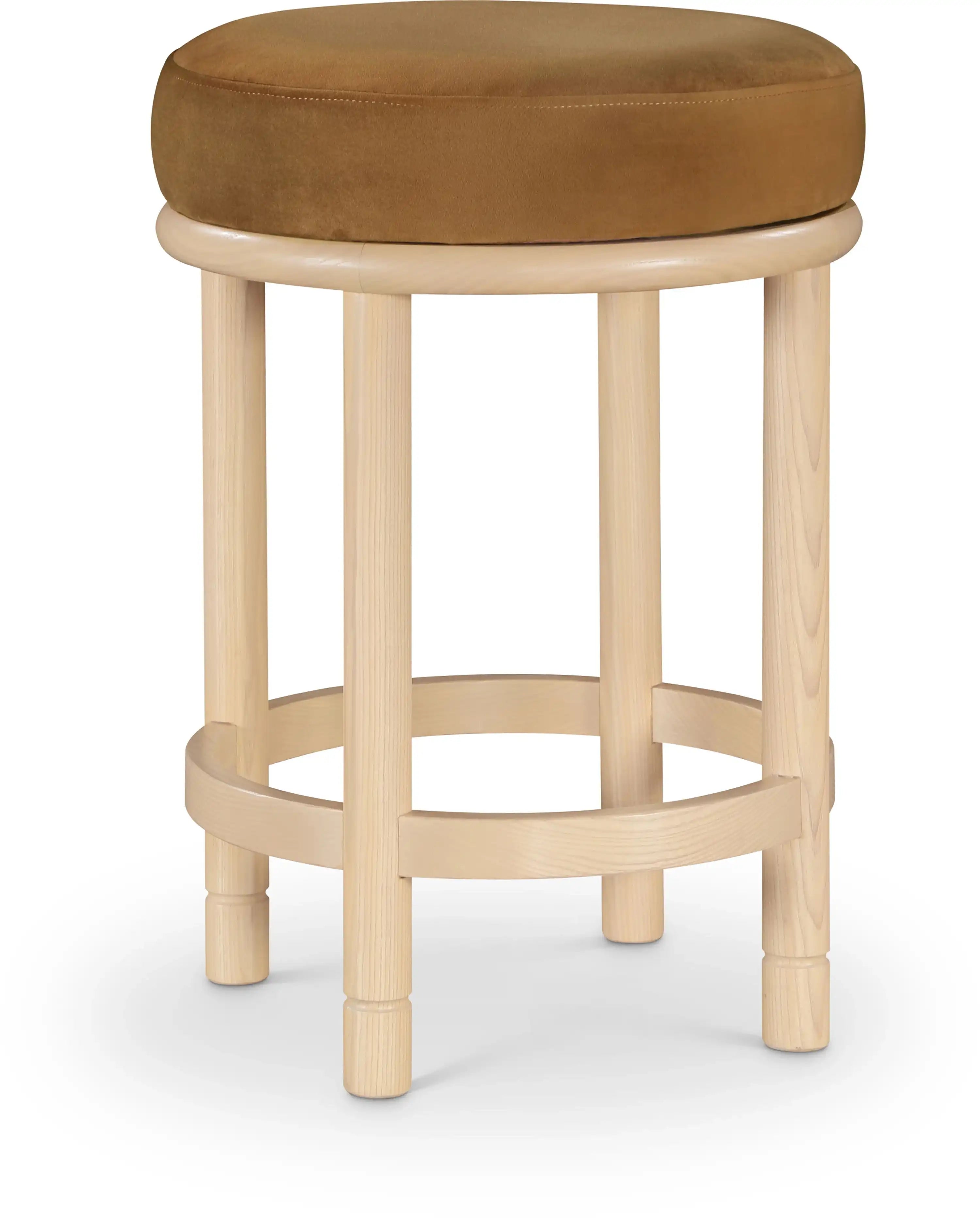 Monette - Counter Stool With Natural Base - Best Buy Furniture