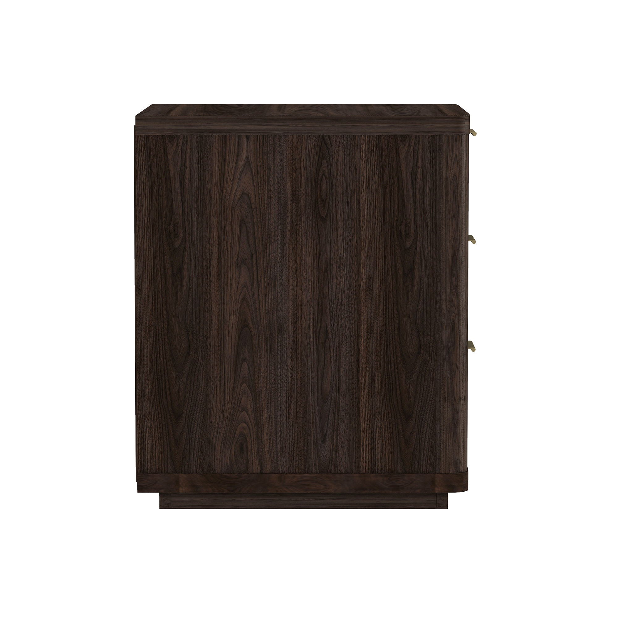 Evelyn - Nightstand With 3 Drawers, Smooth Rounded Edges