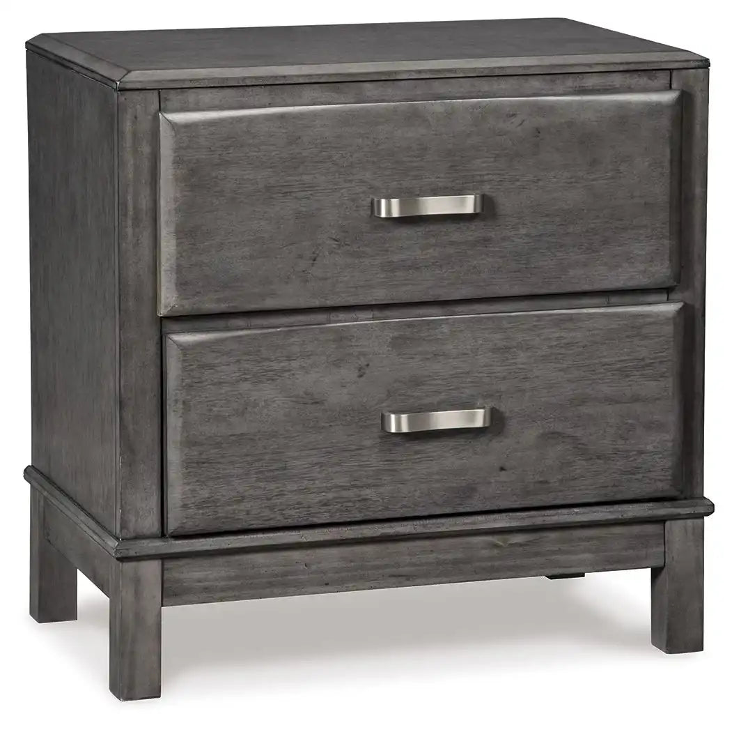 Caitbrook - Two Drawer Night Stand - Gray - Best Buy Furniture