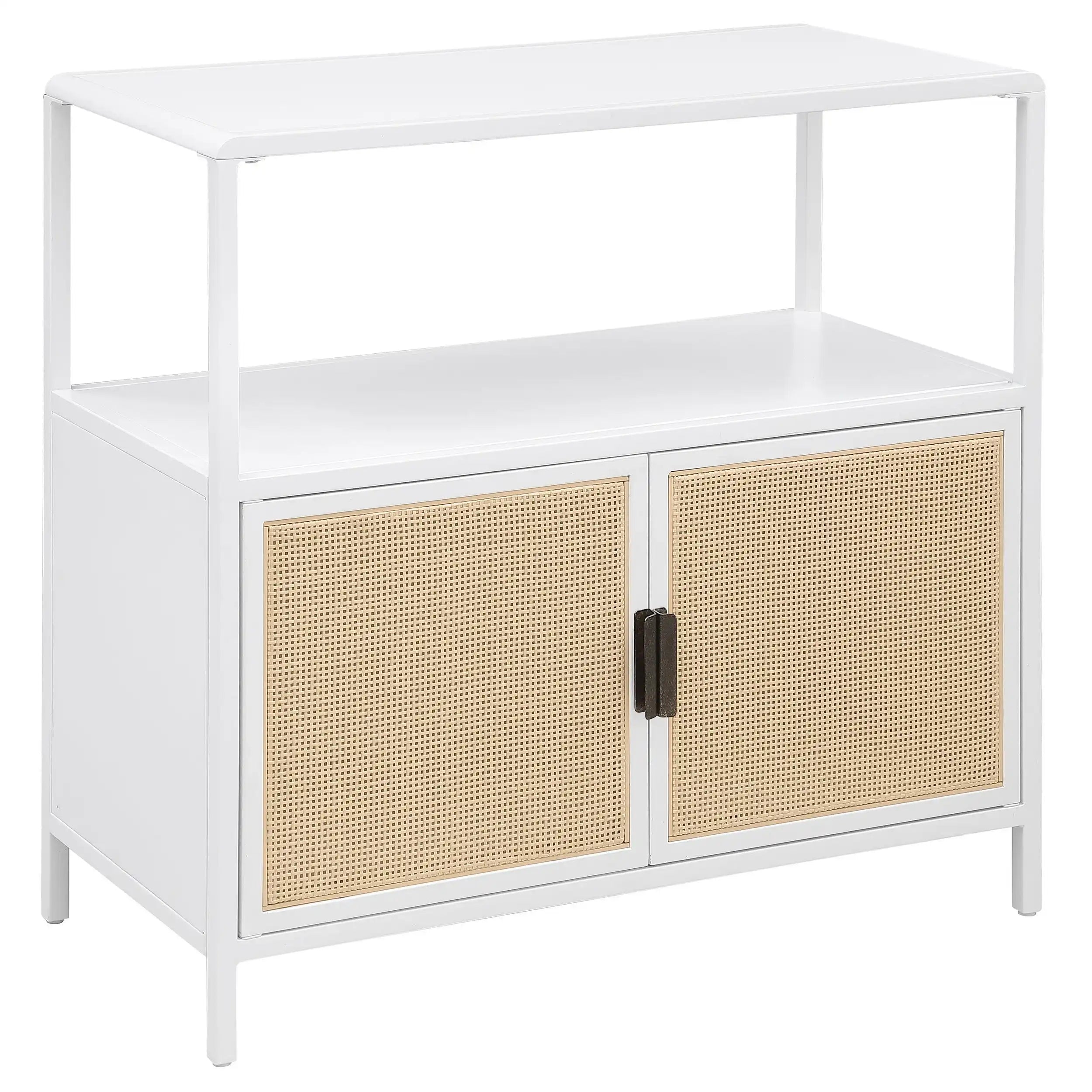 Amherst - 2-Door Radio Weave Cane Metal Accent Cabinet - Best Buy Furniture