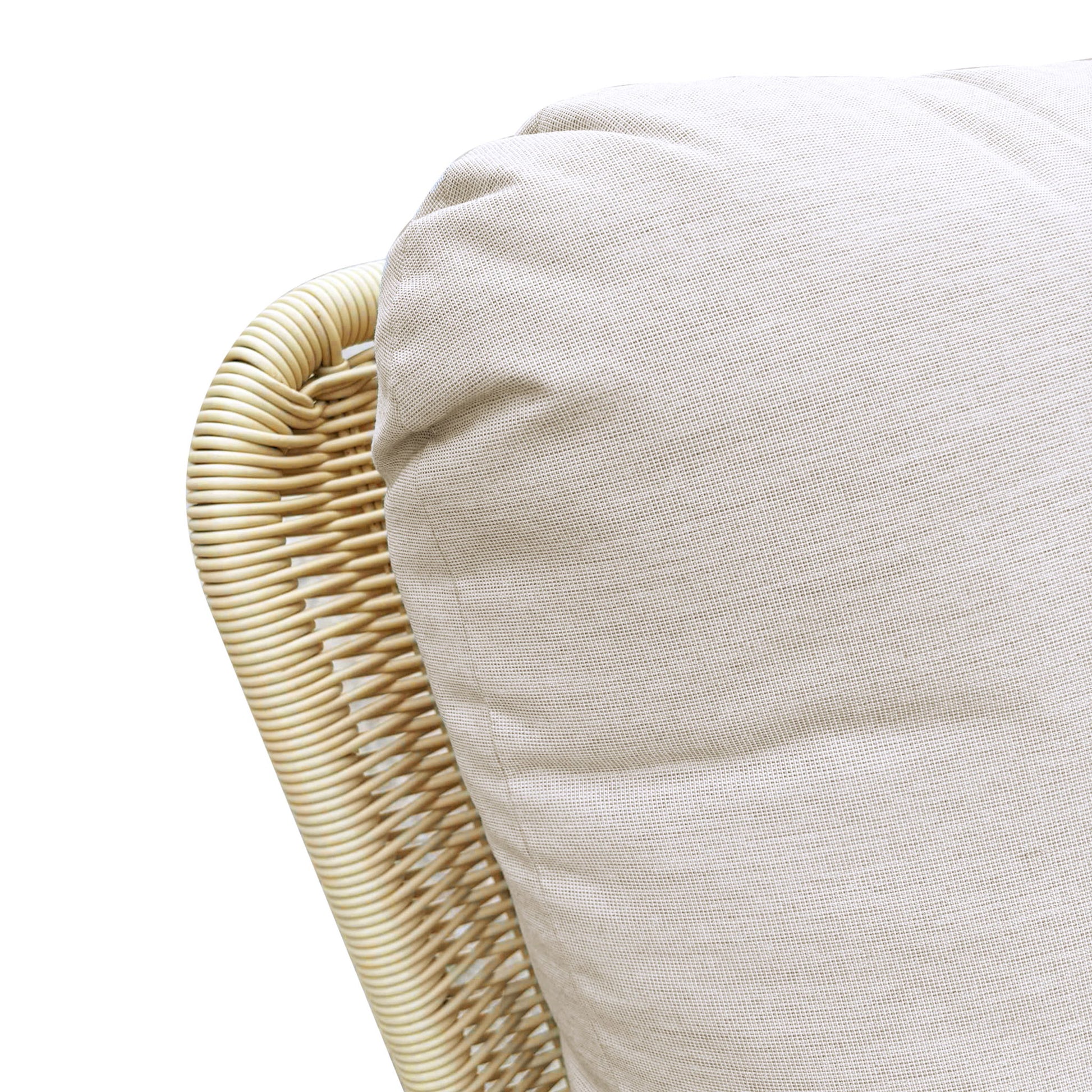 Contemporary Minimalist Wicker Rocking Chair With Soft Polyester Cushions - Best Buy Furniture