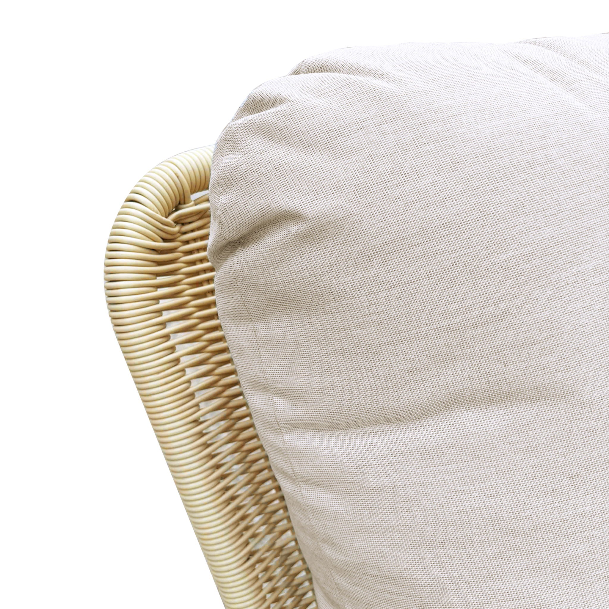 Contemporary Minimalist Wicker Rocking Chair With Soft Polyester Cushions - Best Buy Furniture