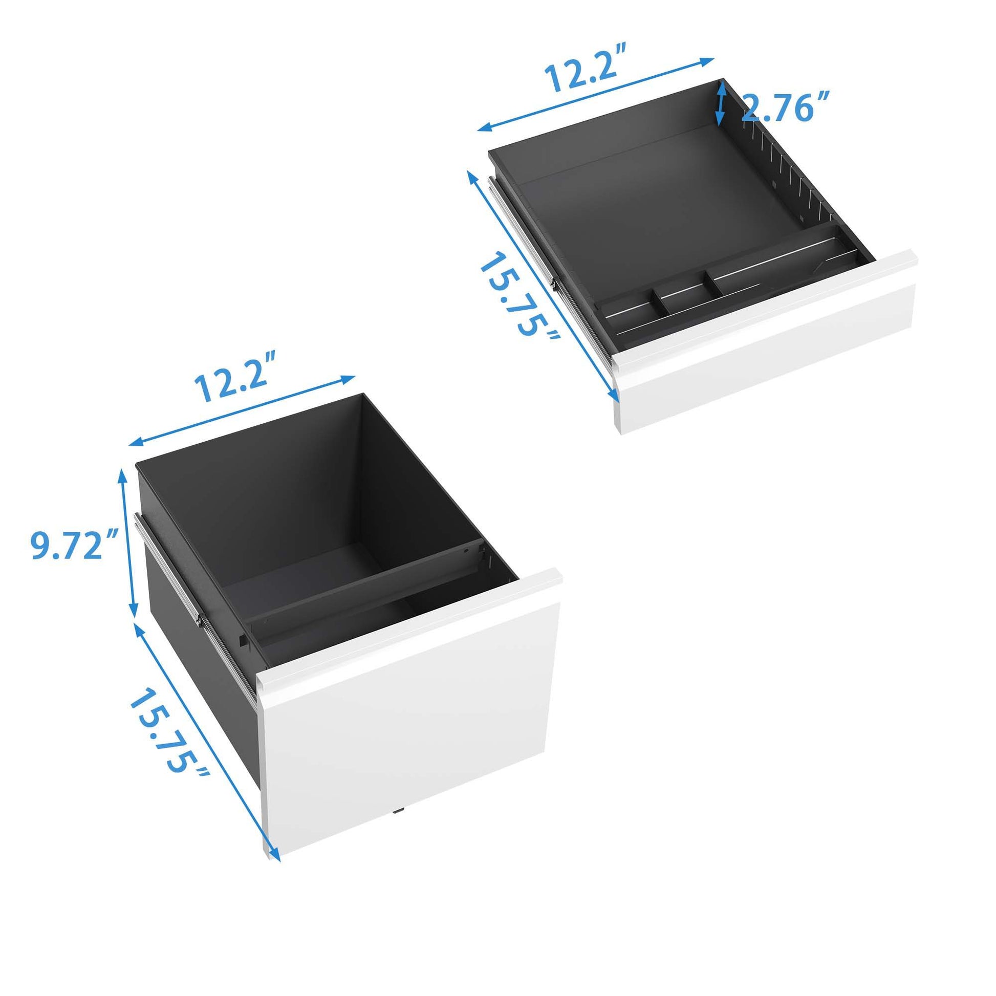 Metal Drawer Mobile File Cabinet With Lock For Home Office Organizer - Best Buy Furniture