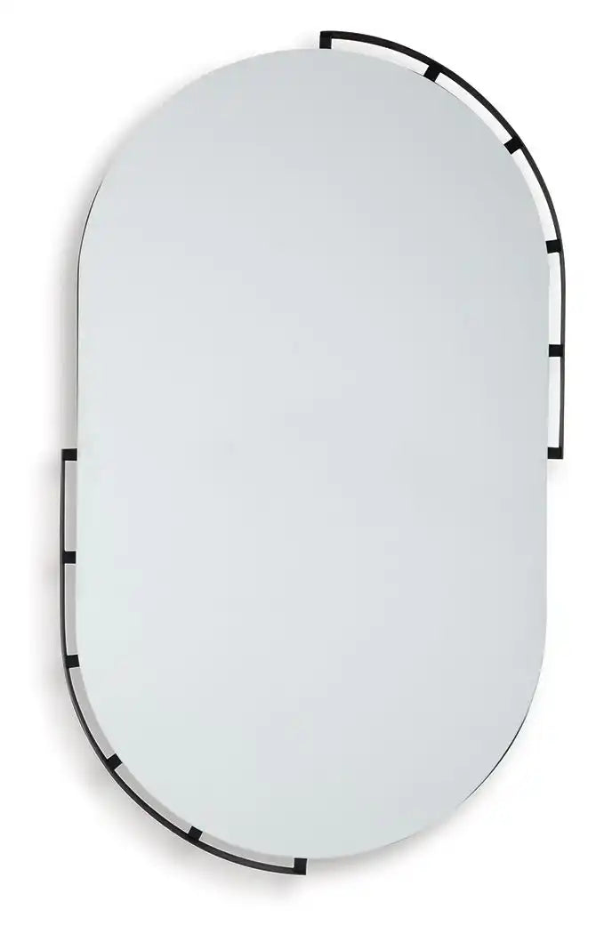 Valkings - Accent Mirror - Black - Best Buy Furniture