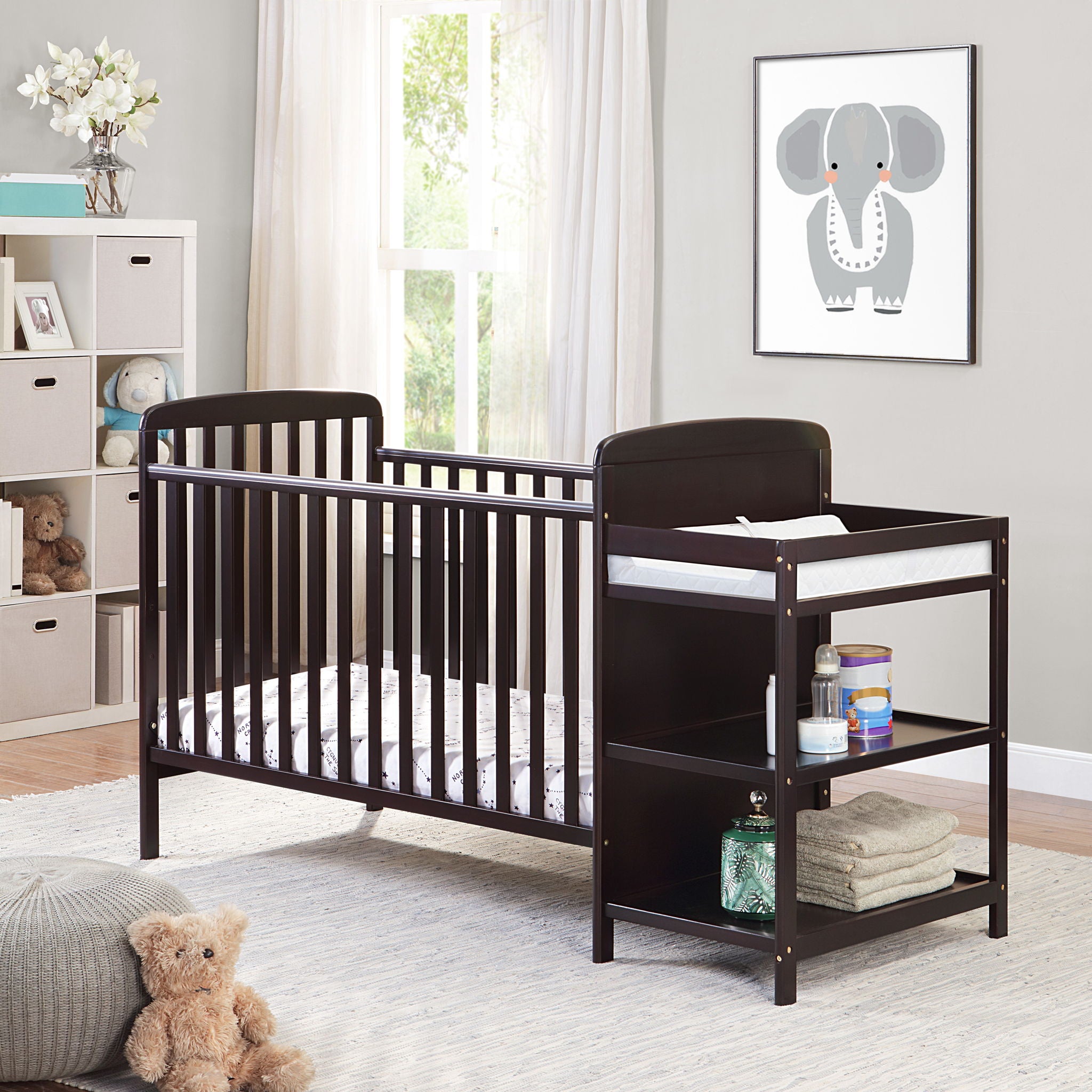 Ramsey - 3-in-1 Convertible Crib / Changer Combo - Best Buy Furniture