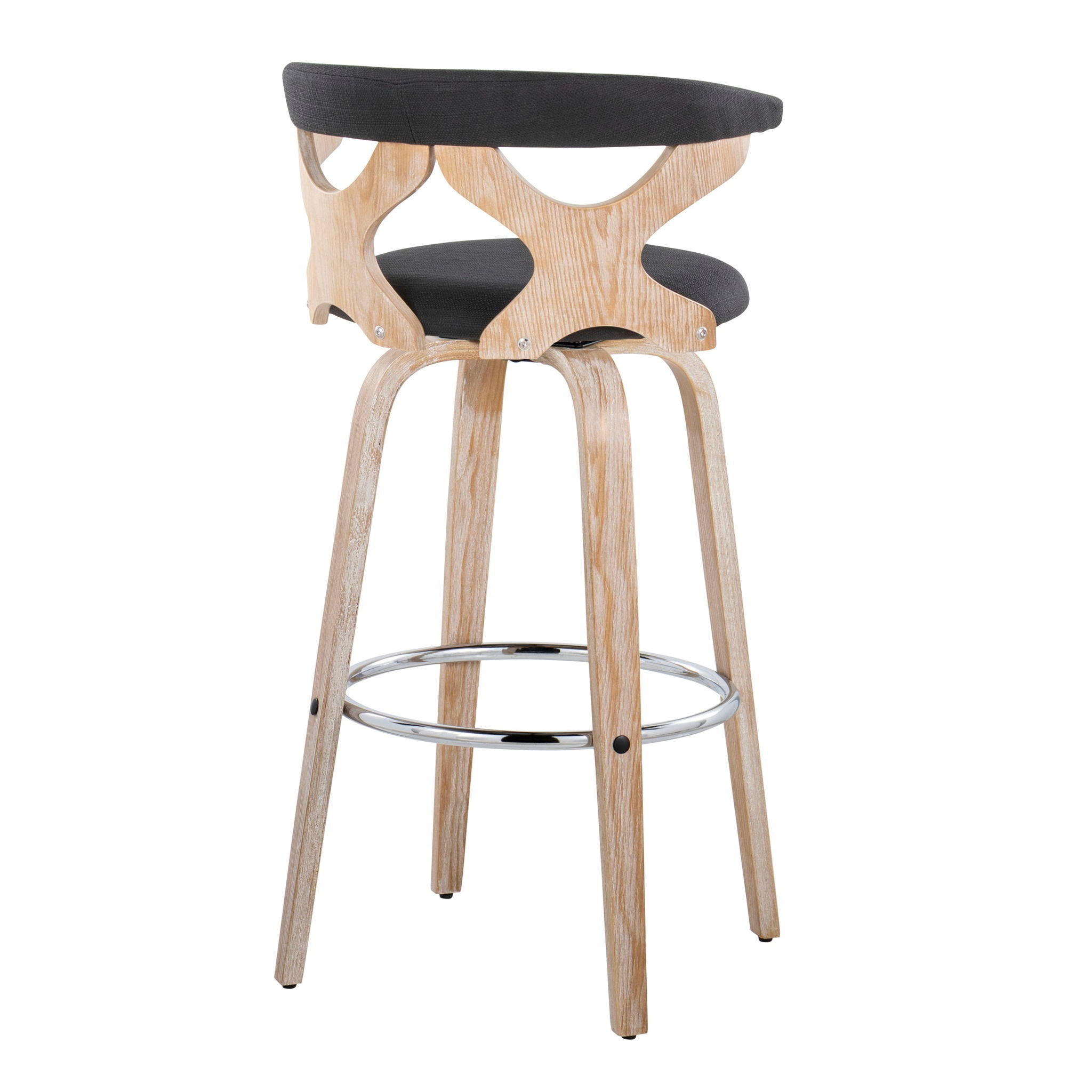 Gardenia - Contemporary Fixed Height Barstool With Swivel With Round Footrest (Set of 2) - Best Buy Furniture